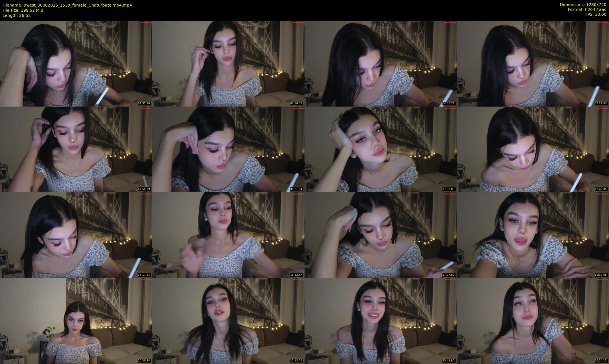 9west — 27 minute Chaturbate female cam show recording, 720p, Aug 30, 2025