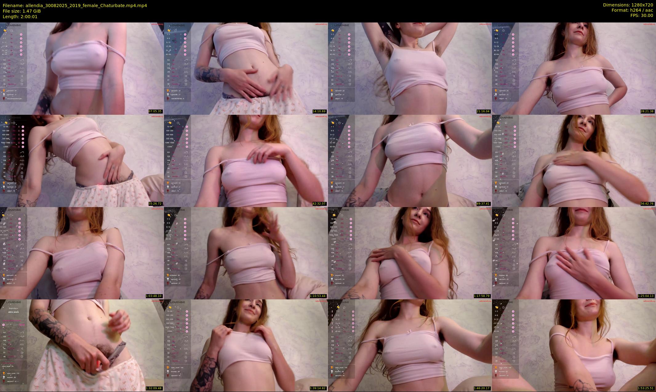 allendia — 121 minute Chaturbate female cam show recording, 720p, Aug 30, 2025