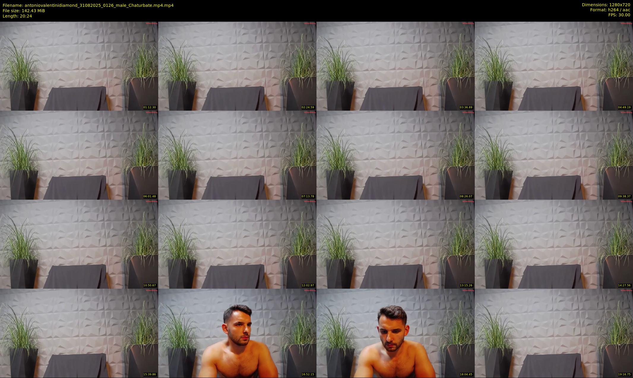 antoniovalentinidiamond — 21 minute Chaturbate male cam show recording, 720p, Aug 31, 2025