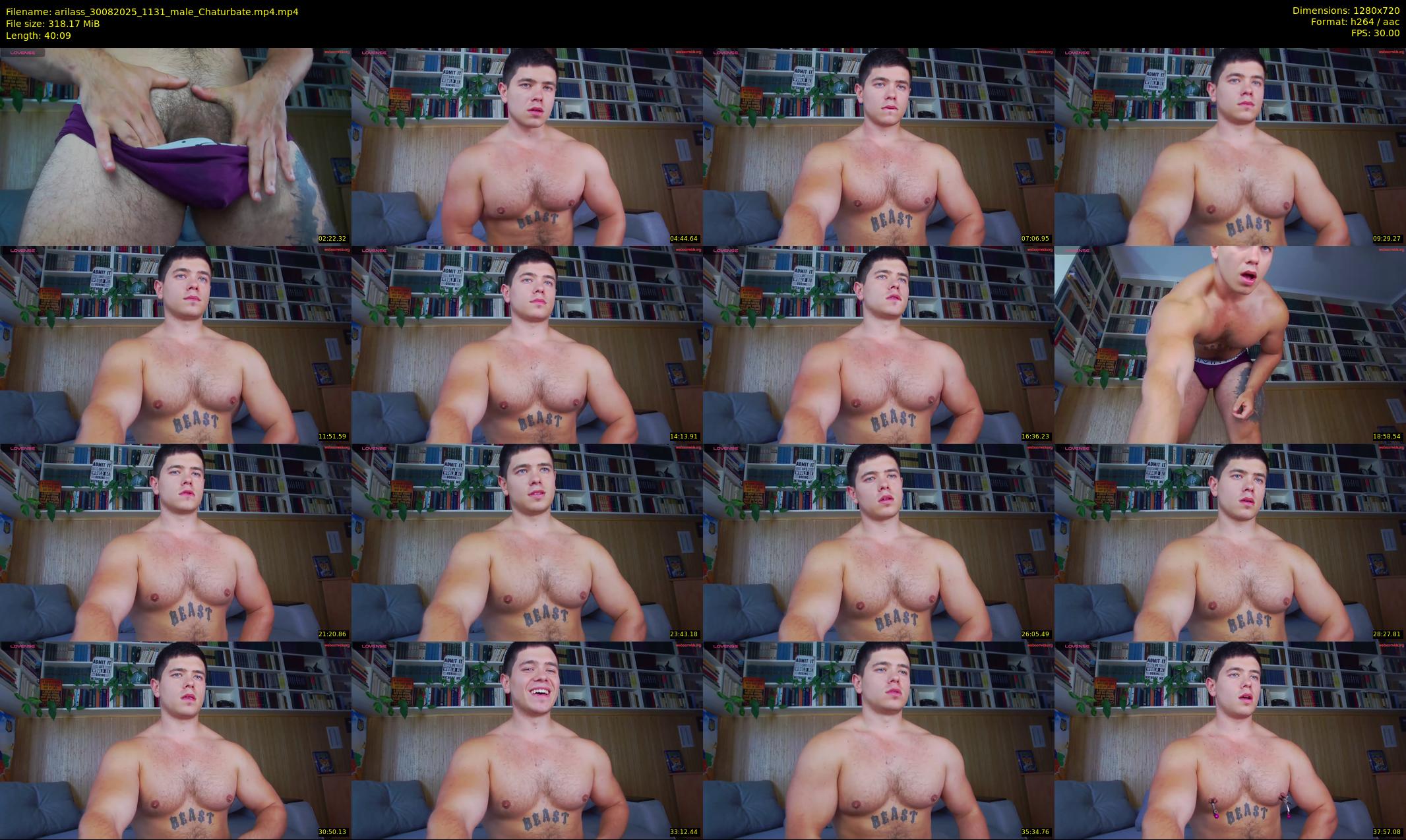 arilass — 41 minute Chaturbate male cam show recording, 720p, Aug 30, 2025