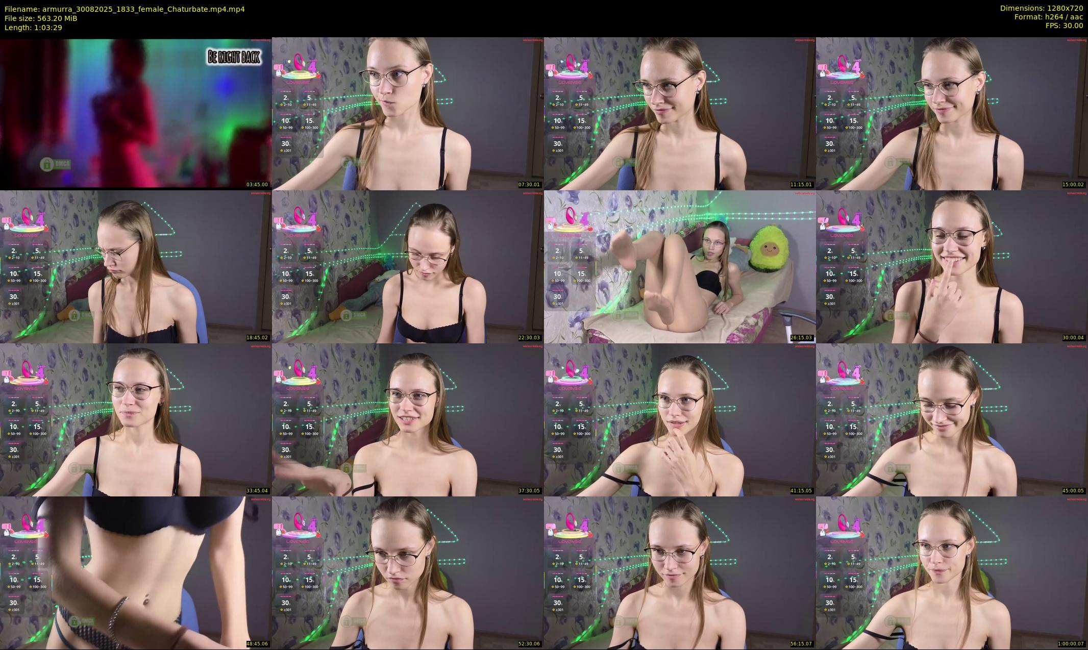 armurra — 64 minute Chaturbate female cam show recording, 720p, Aug 30, 2025