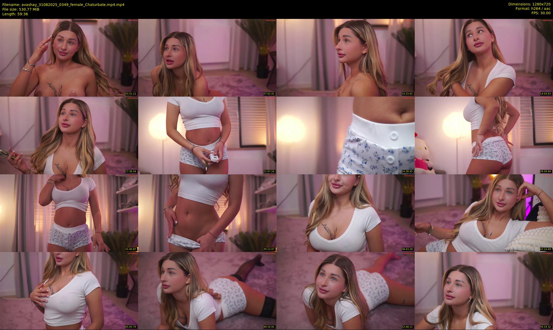 avashay — 60 minute Chaturbate female cam show recording, 720p, Aug 31, 2025