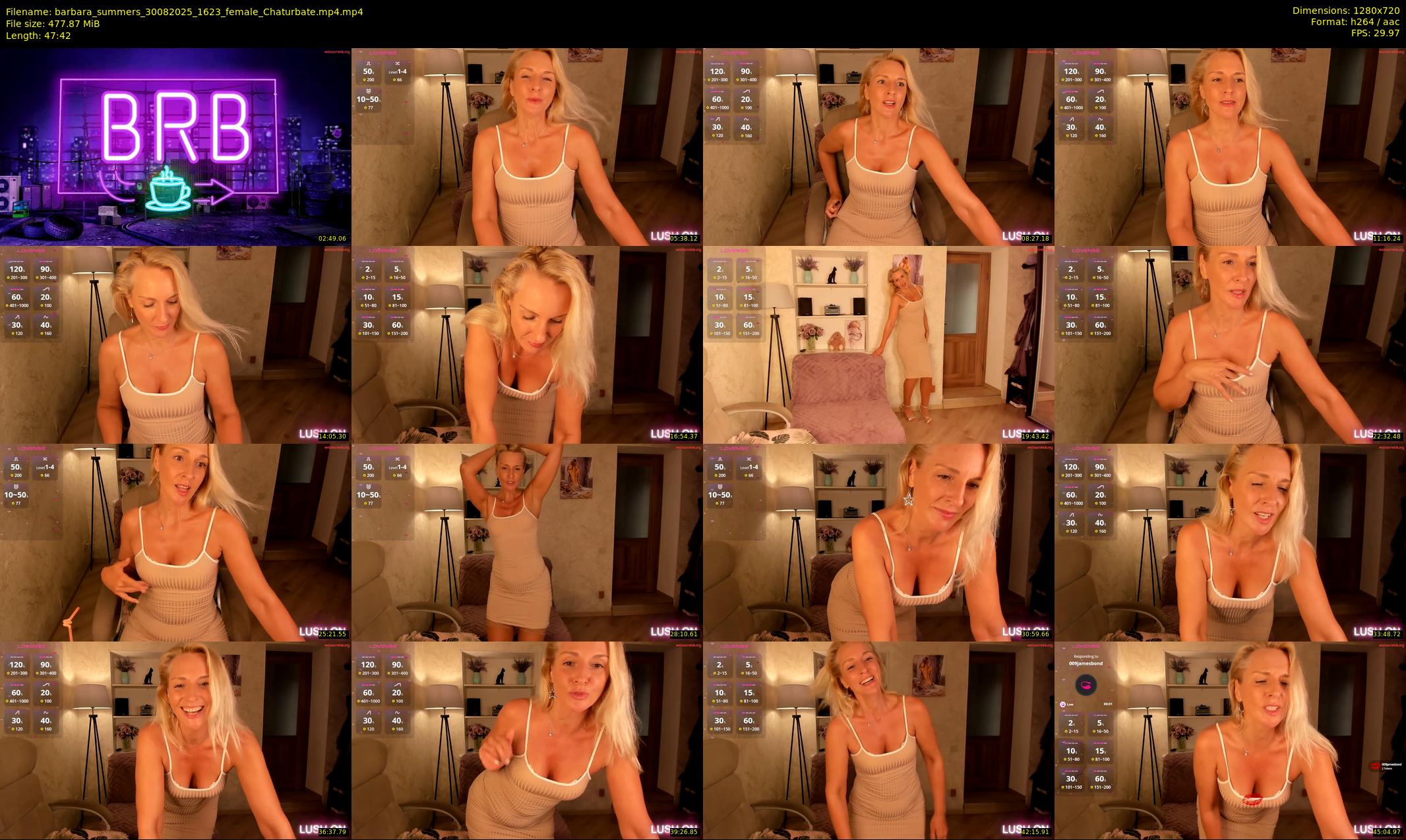 barbara_summers — 48 minute Chaturbate female cam show recording, 720p, Aug 30, 2025