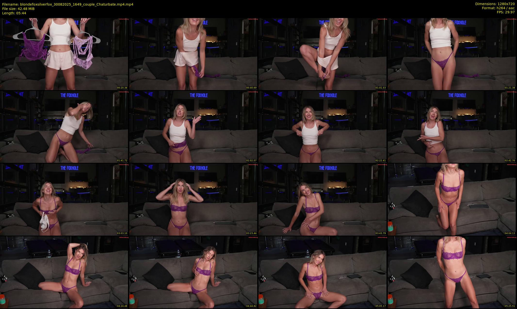blondefoxsilverfox — 6 minute Chaturbate couple cam show recording, 720p, Aug 30, 2025