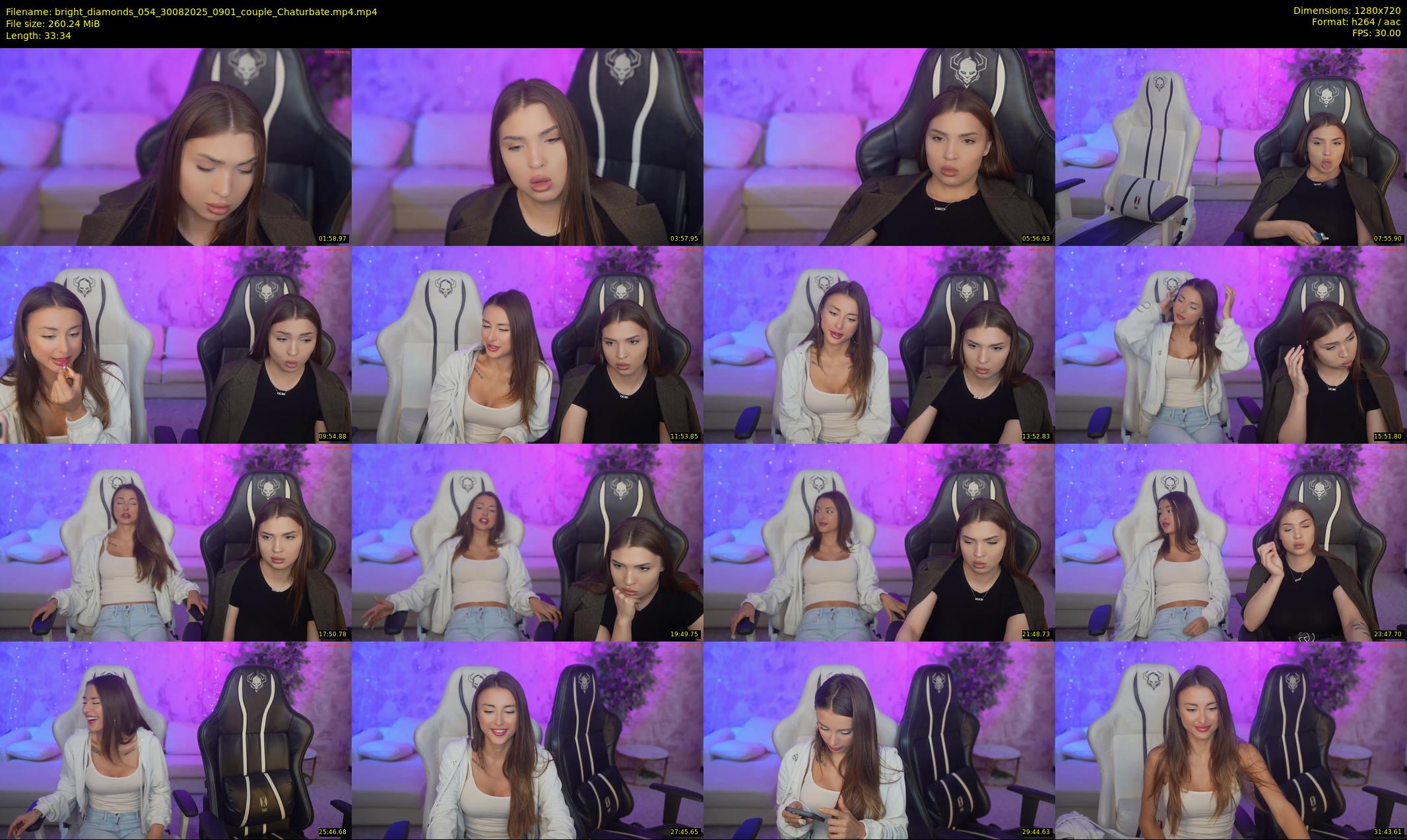 bright_diamonds_054 — 34 minute Chaturbate couple cam show recording, 720p, Aug 30, 2025