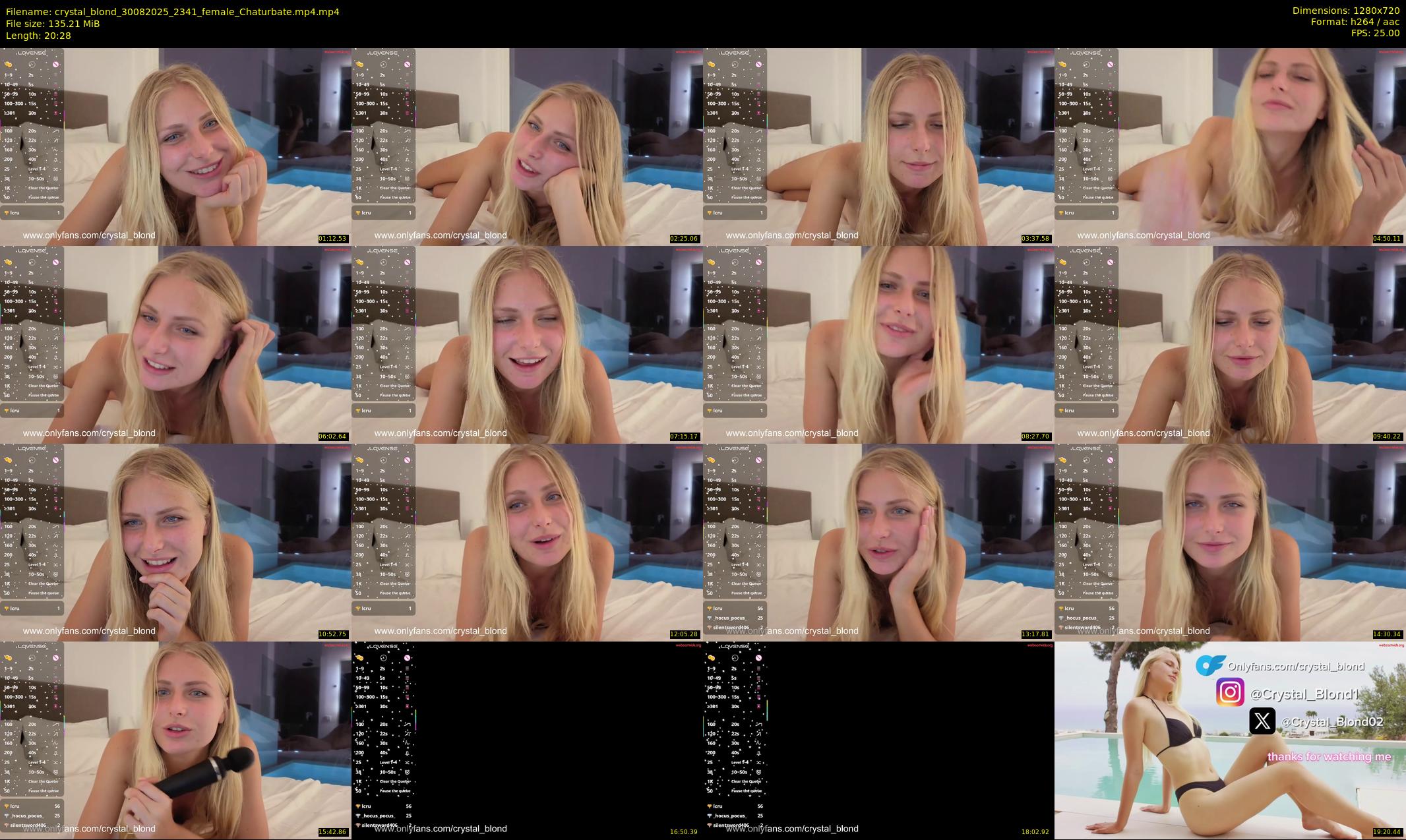 crystal_blond — 21 minute Chaturbate female cam show recording, 720p, Aug 30, 2025