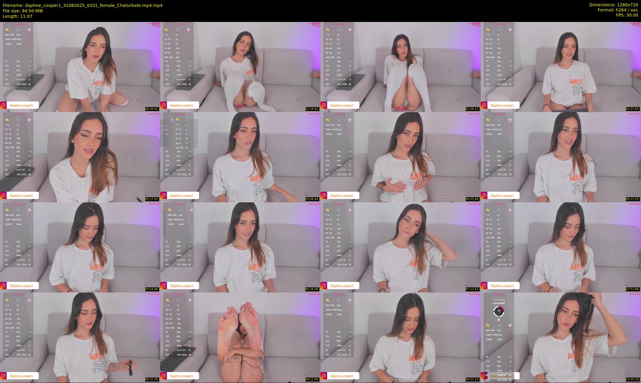 daphne_cooper1 — 12 minute Chaturbate female cam show recording, 720p, Aug 31, 2025