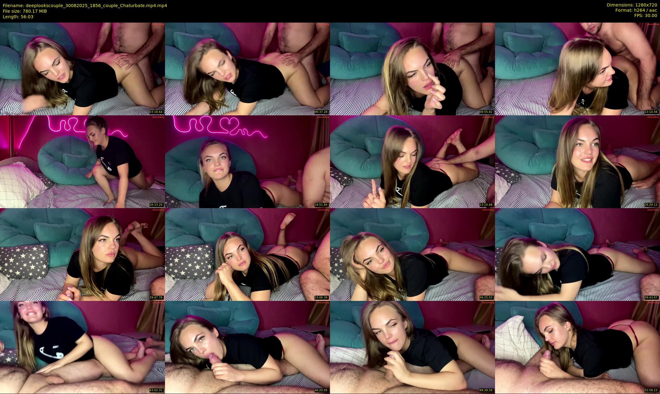 deeplookscouple — 57 minute Chaturbate couple cam show recording, 720p, Aug 30, 2025