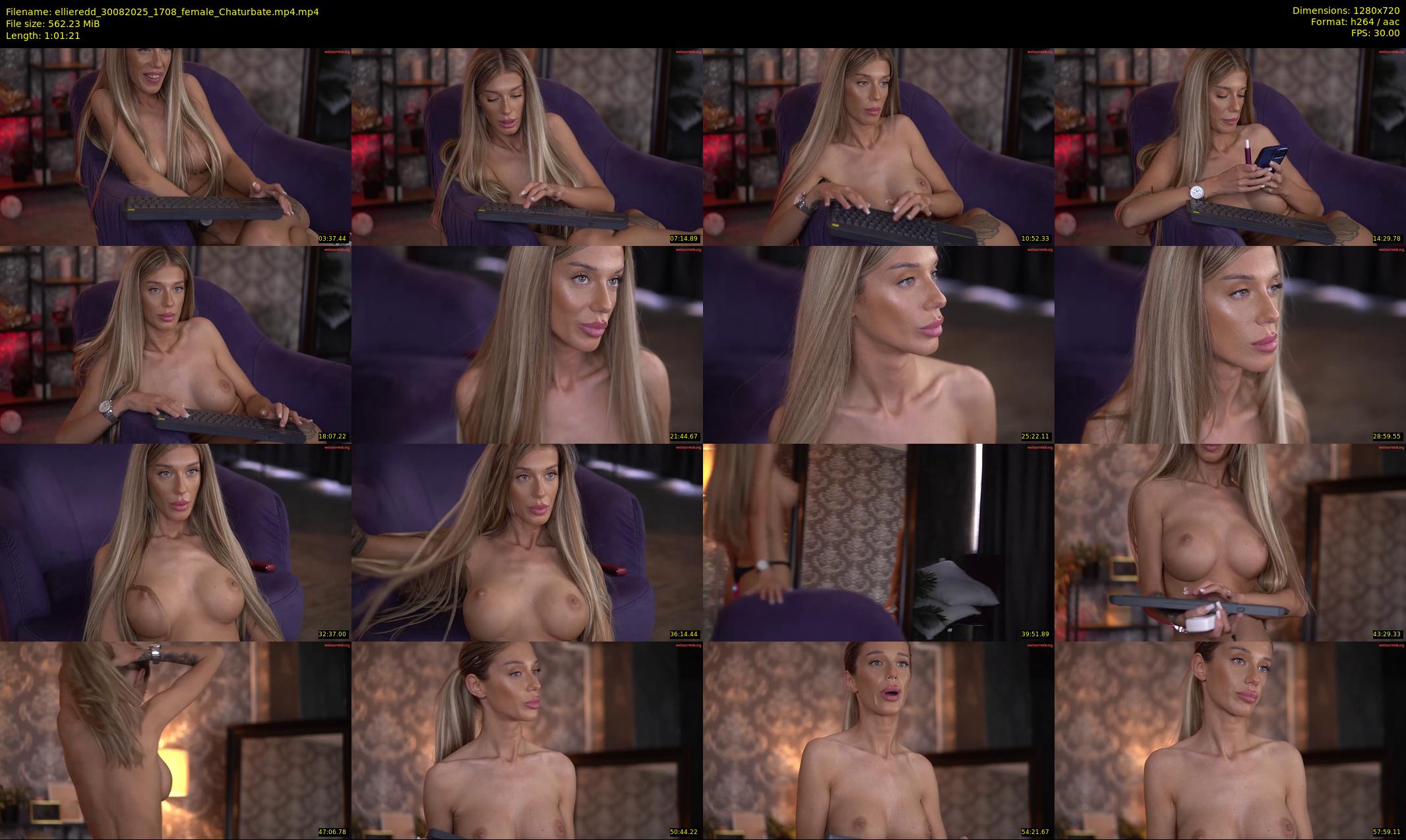 ellieredd — 62 minute Chaturbate female cam show recording, 720p, Aug 30, 2025
