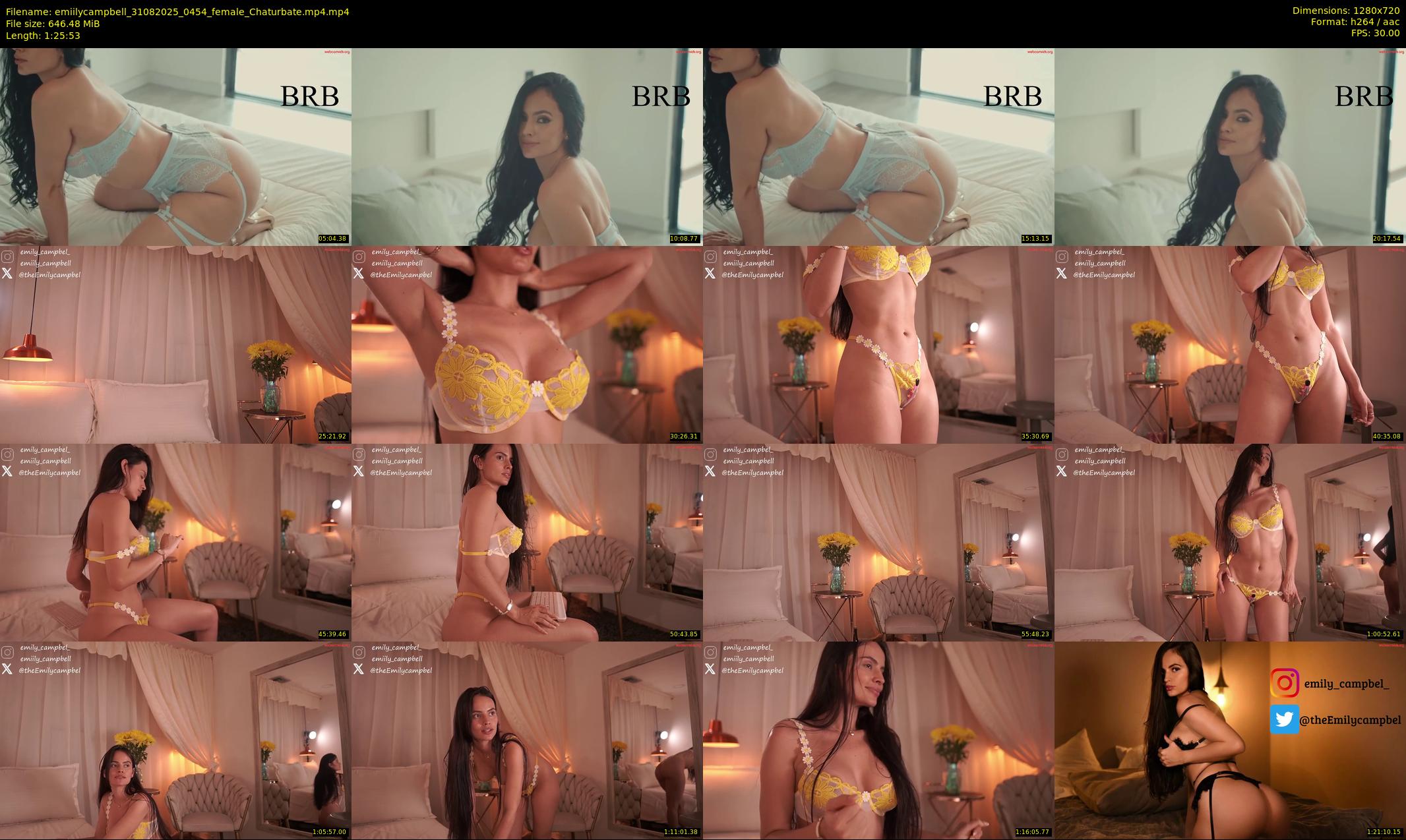 emiilycampbell — 86 minute Chaturbate female cam show recording, 720p, Aug 31, 2025