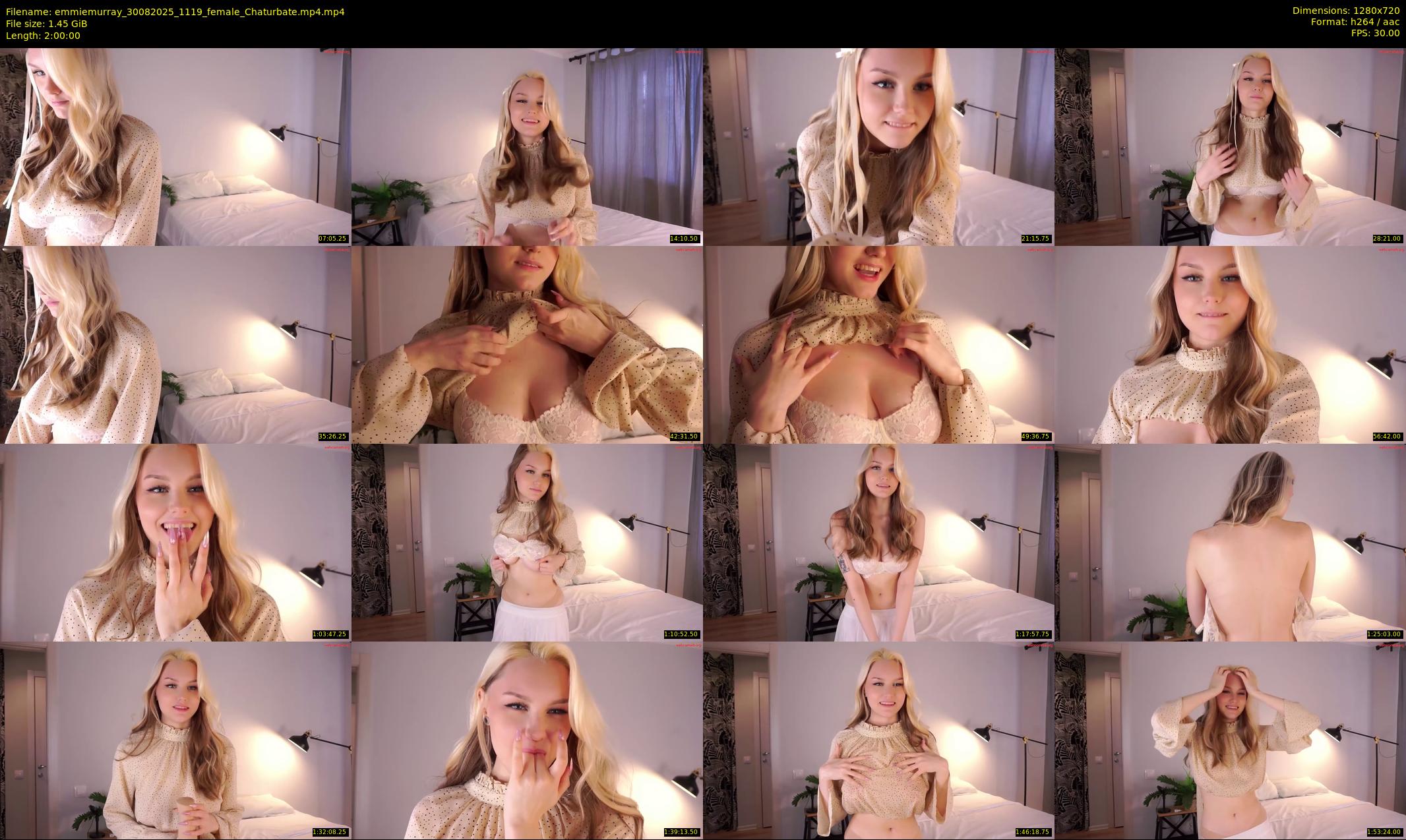 emmiemurray — 120 minute Chaturbate female cam show recording, 720p, Aug 30, 2025