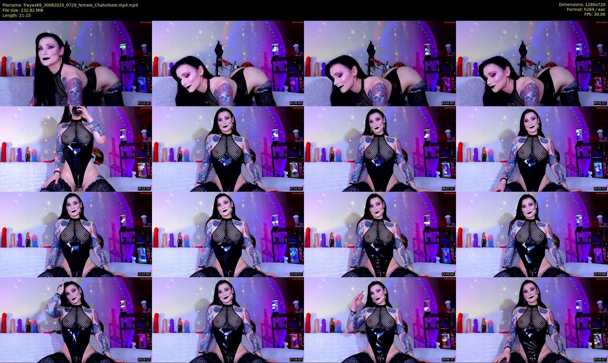 freyax69 — 22 minute Chaturbate female cam show recording, 720p, Aug 30, 2025