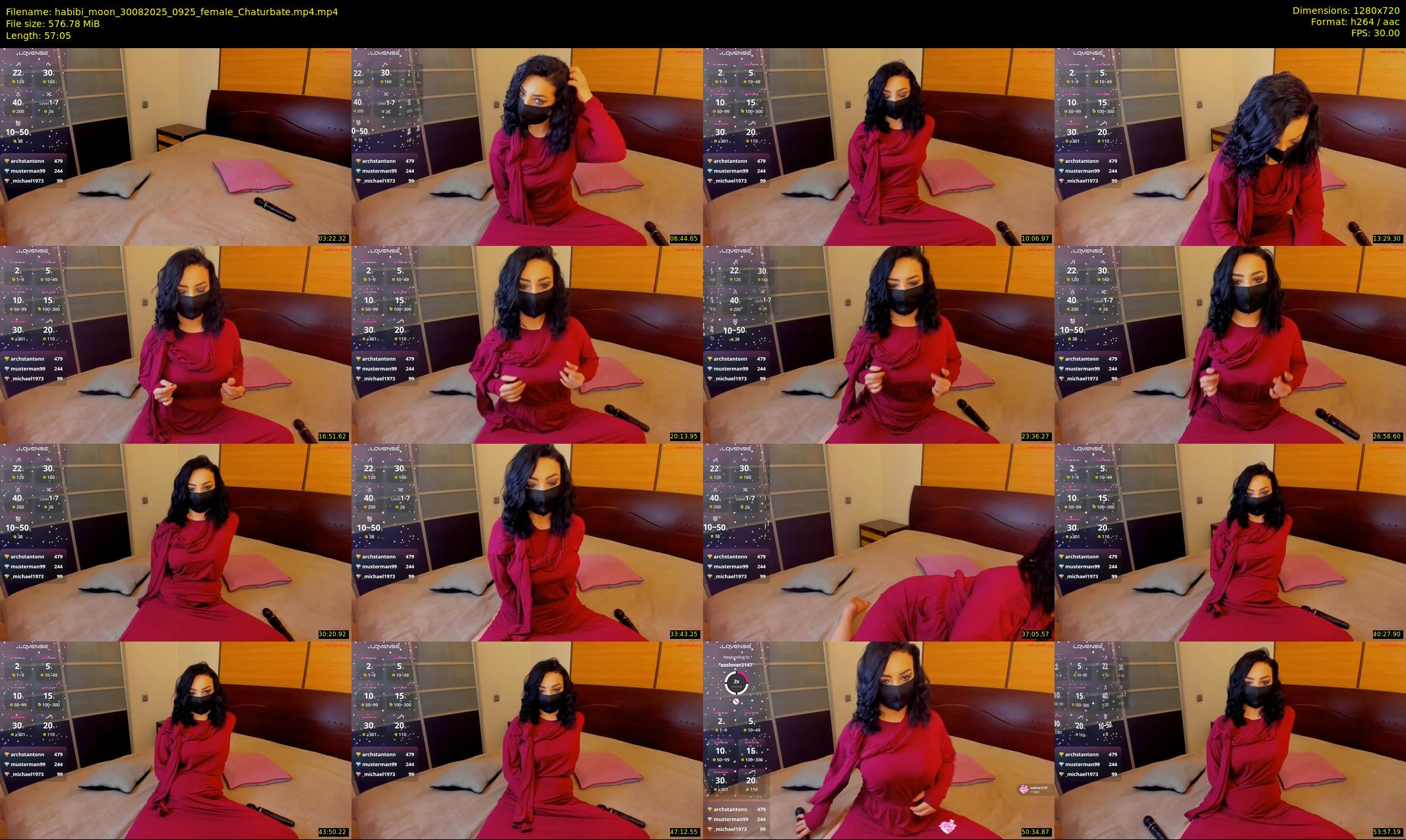 habibi_moon — 58 minute Chaturbate female cam show recording, 720p, Aug 30, 2025