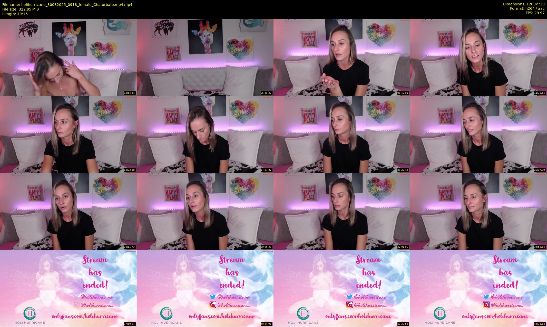 holihurricane — 50 minute Chaturbate female cam show recording, 720p, Aug 30, 2025