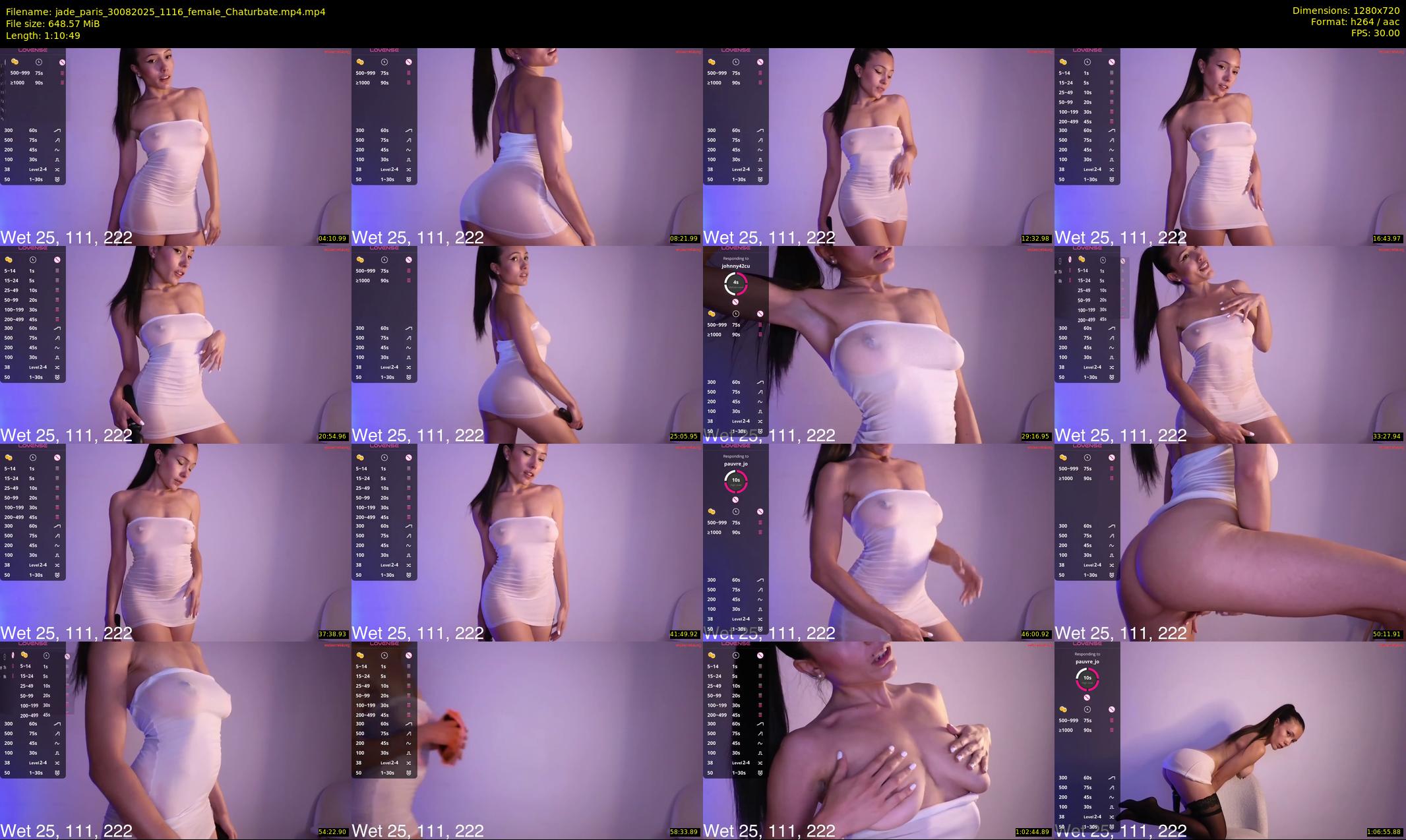 jade_paris — 71 minute Chaturbate female cam show recording, 720p, Aug 30, 2025