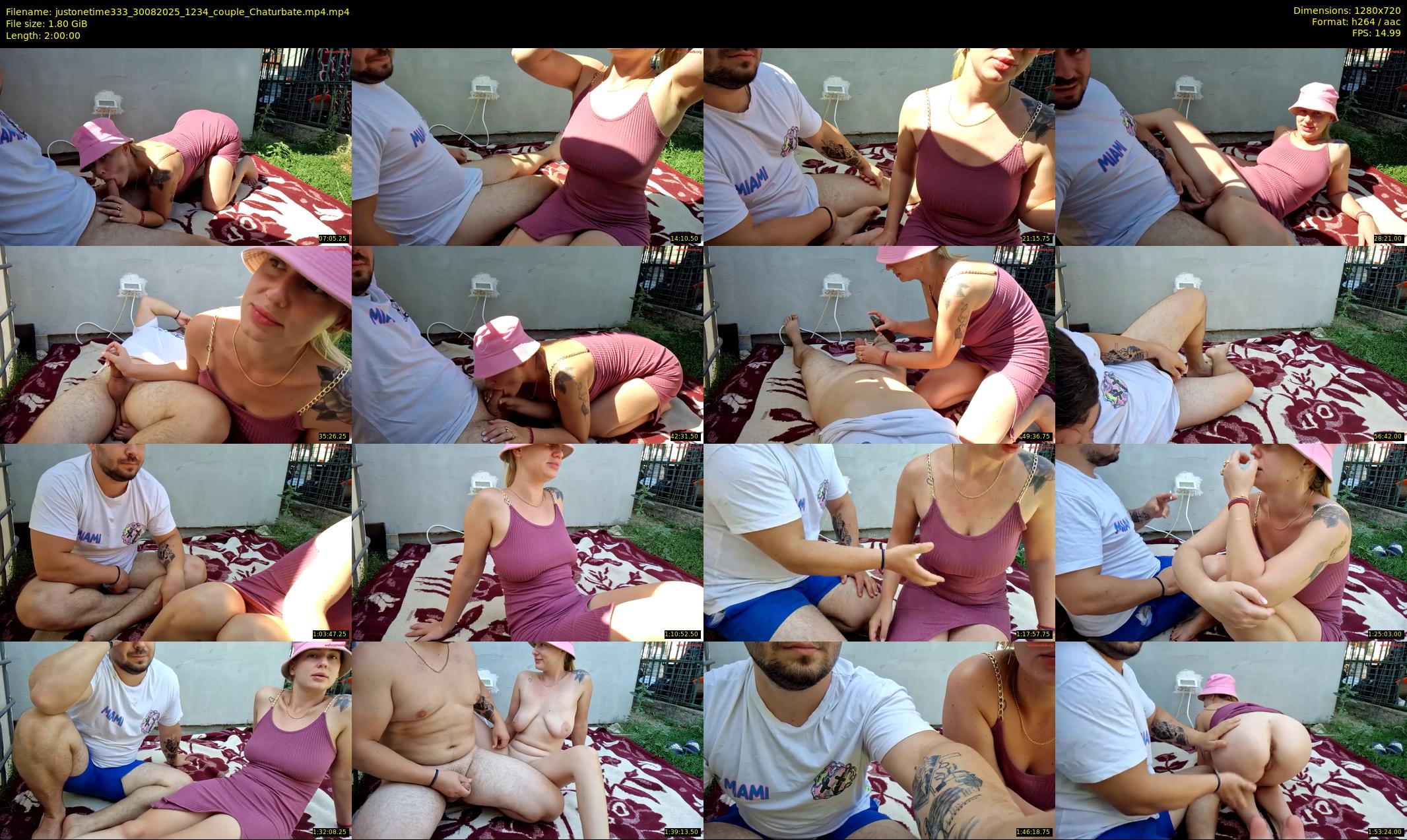 justonetime333 — 120 minute Chaturbate couple cam show recording, 720p, Aug 30, 2025