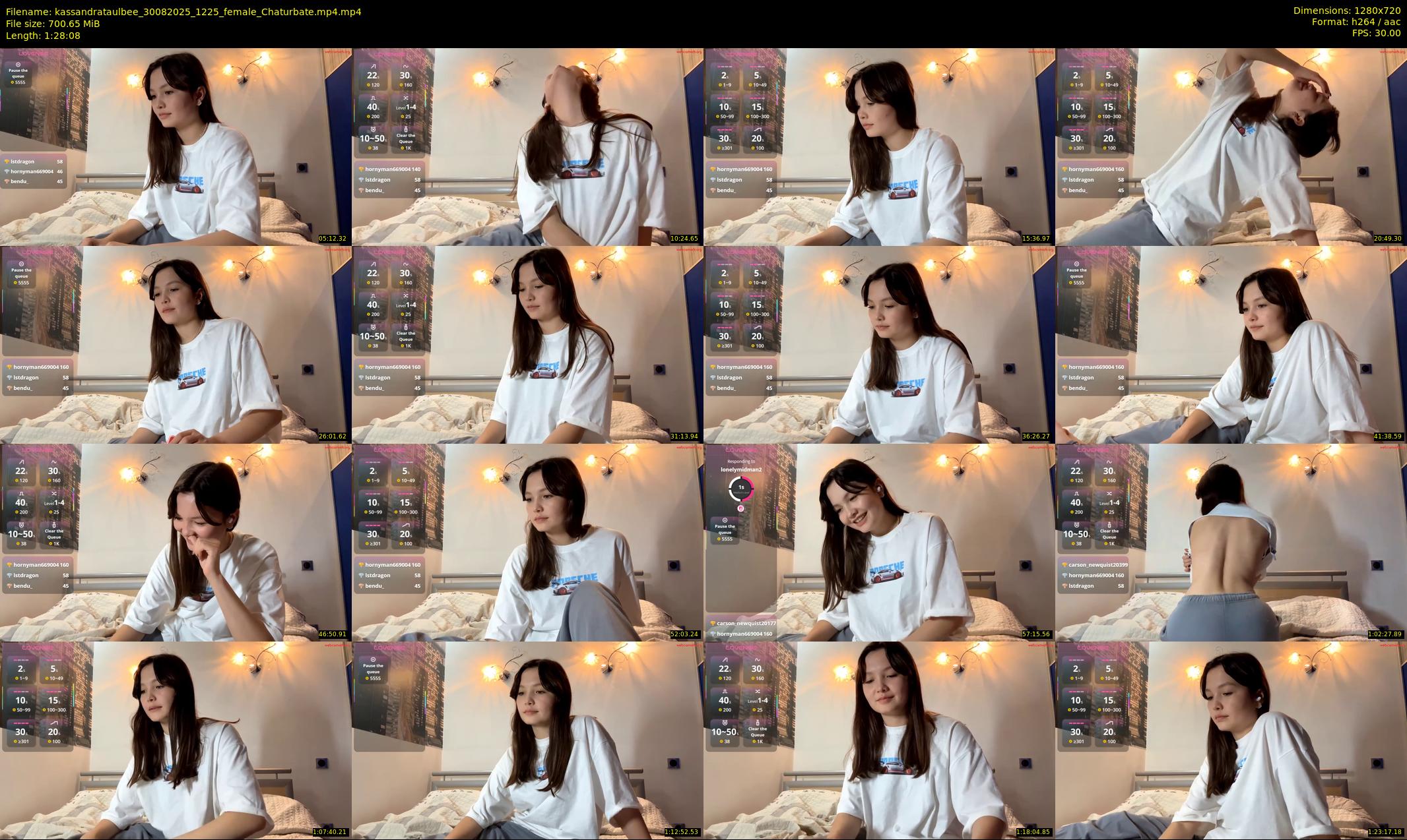kassandrataulbee — 89 minute Chaturbate female cam show recording, 720p, Aug 30, 2025