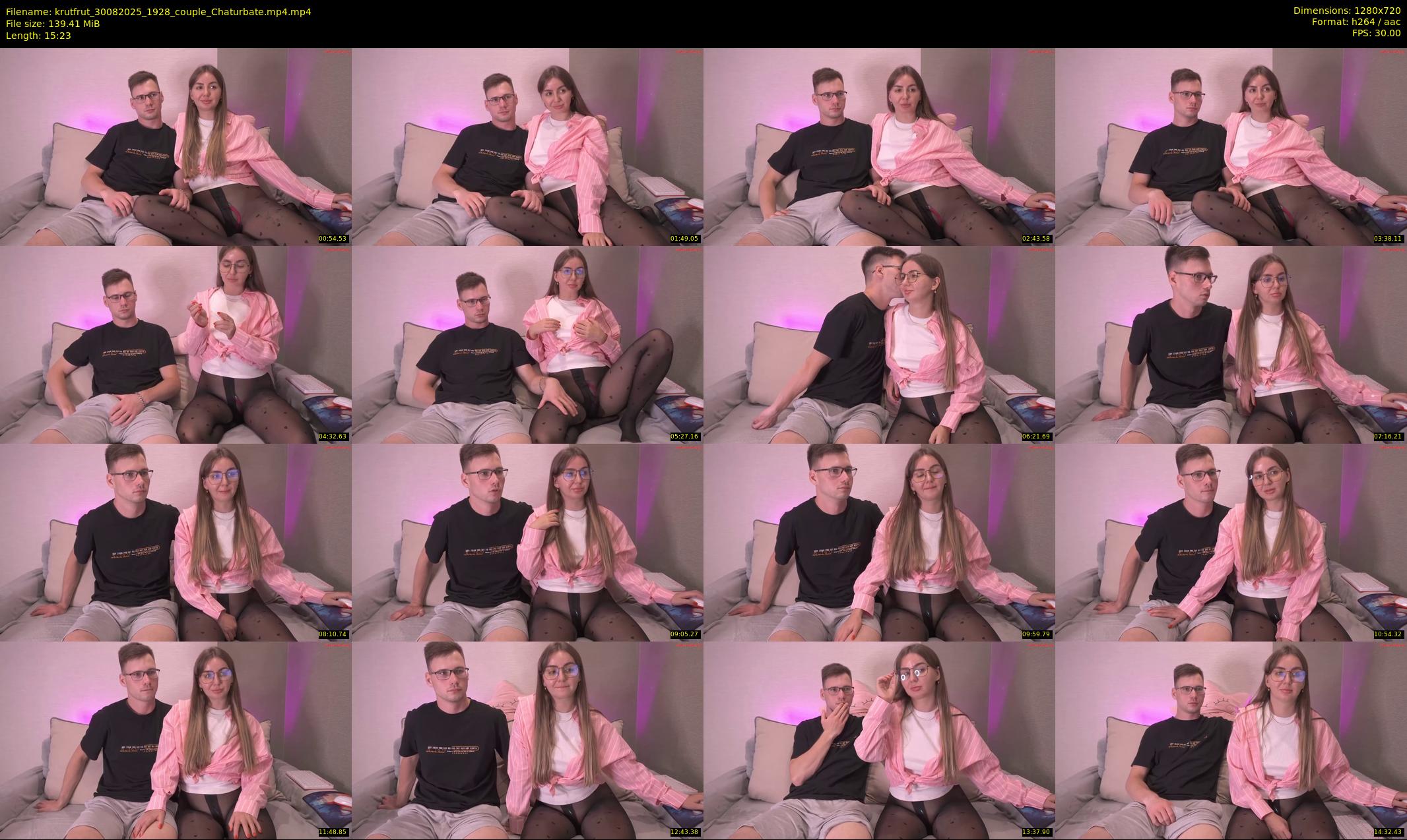 krutfrut — 16 minute Chaturbate couple cam show recording, 720p, Aug 30, 2025