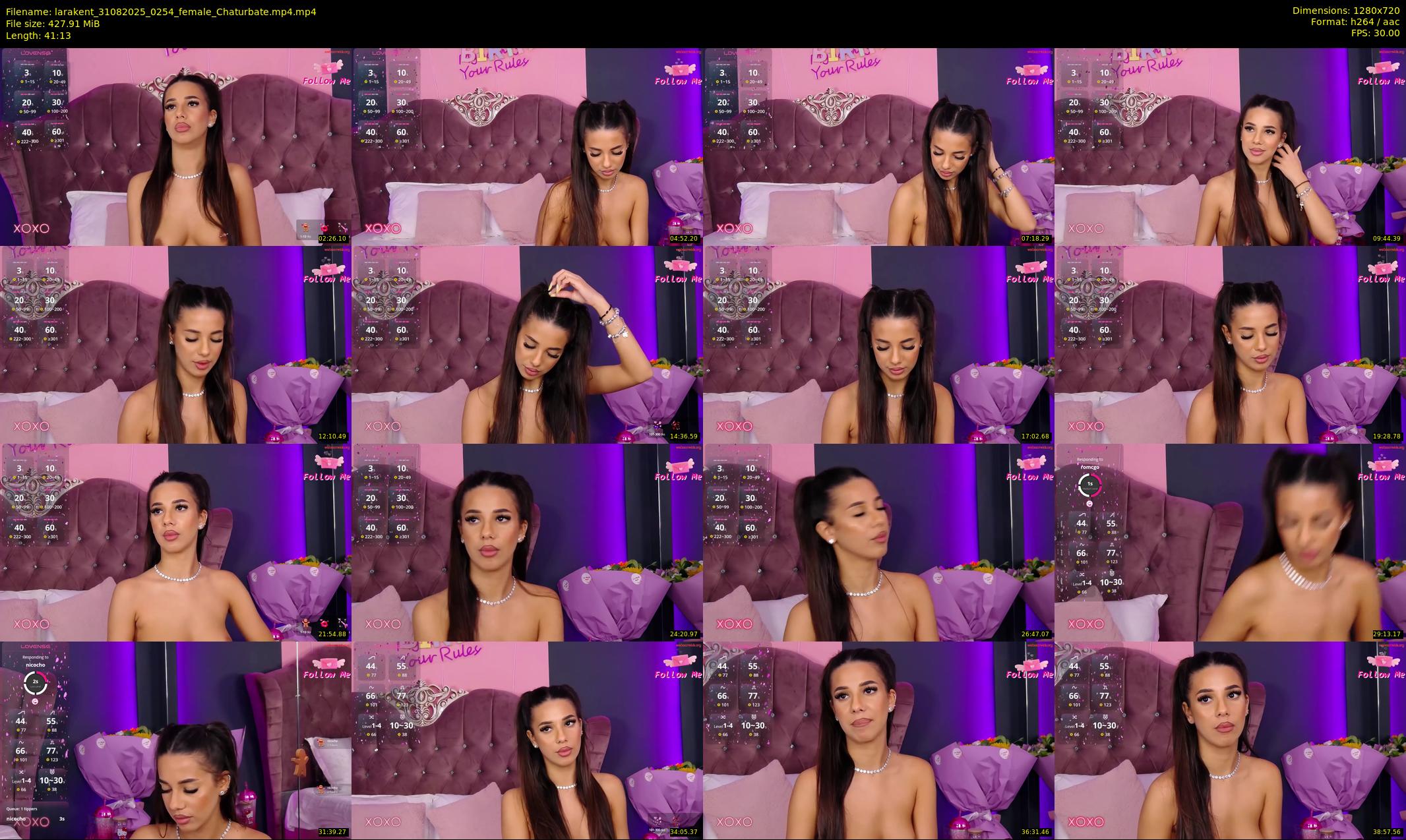 larakent — 42 minute Chaturbate female cam show recording, 720p, Aug 31, 2025