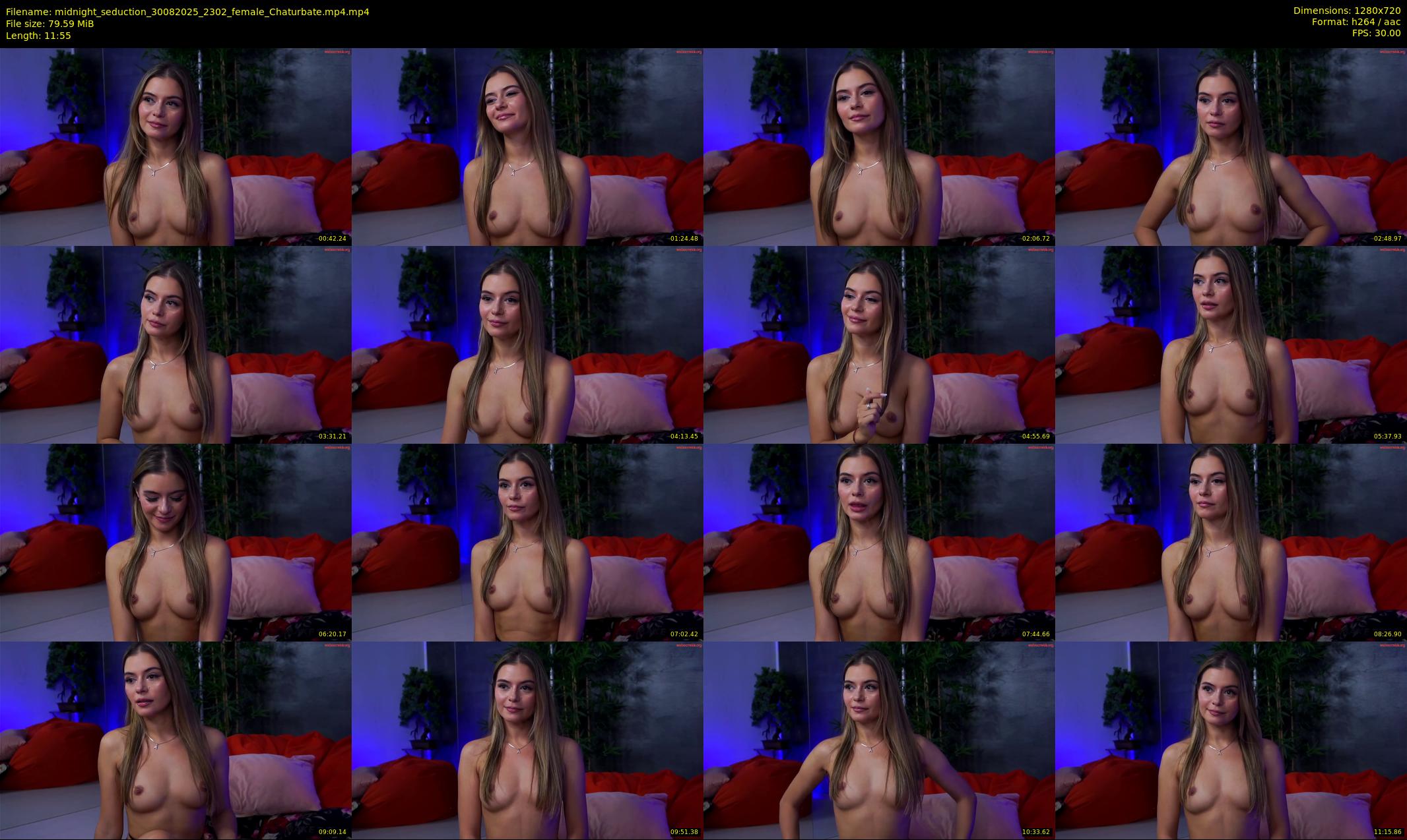 midnight_seduction — 12 minute Chaturbate female cam show recording, 720p, Aug 30, 2025