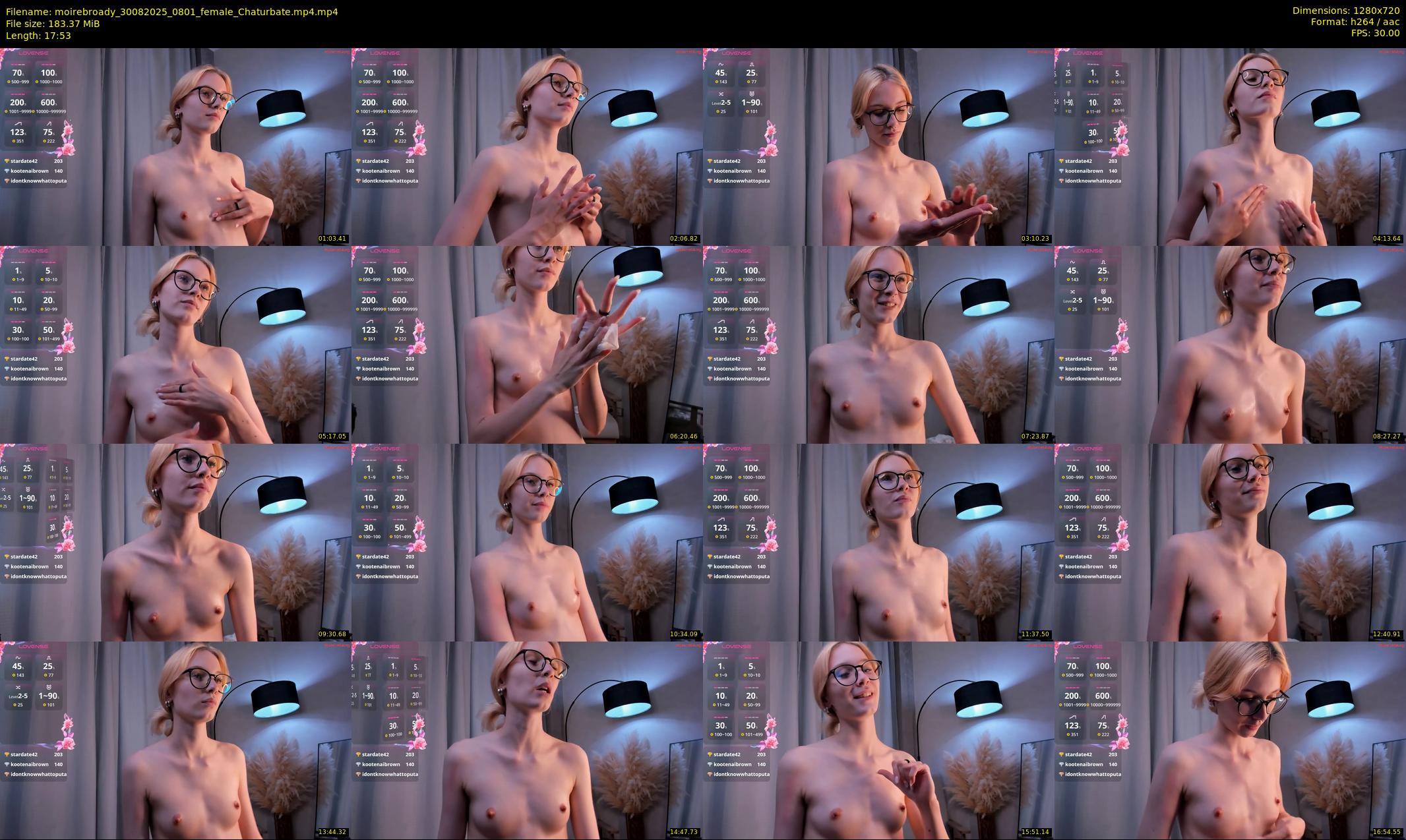 moirebroady — 18 minute Chaturbate female cam show recording, 720p, Aug 30, 2025