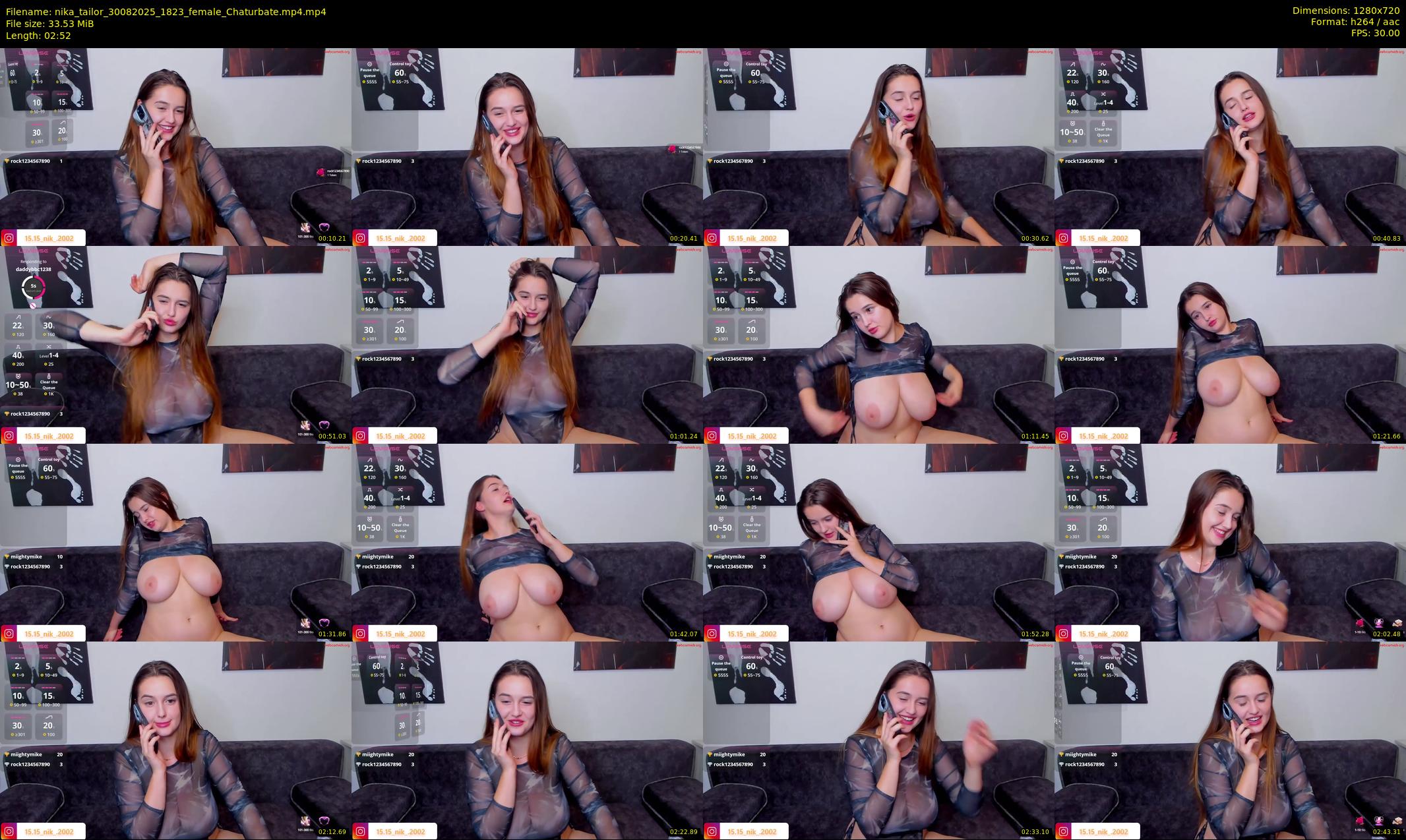 nika_tailor — 3 minute Chaturbate female cam show recording, 720p, Aug 30, 2025