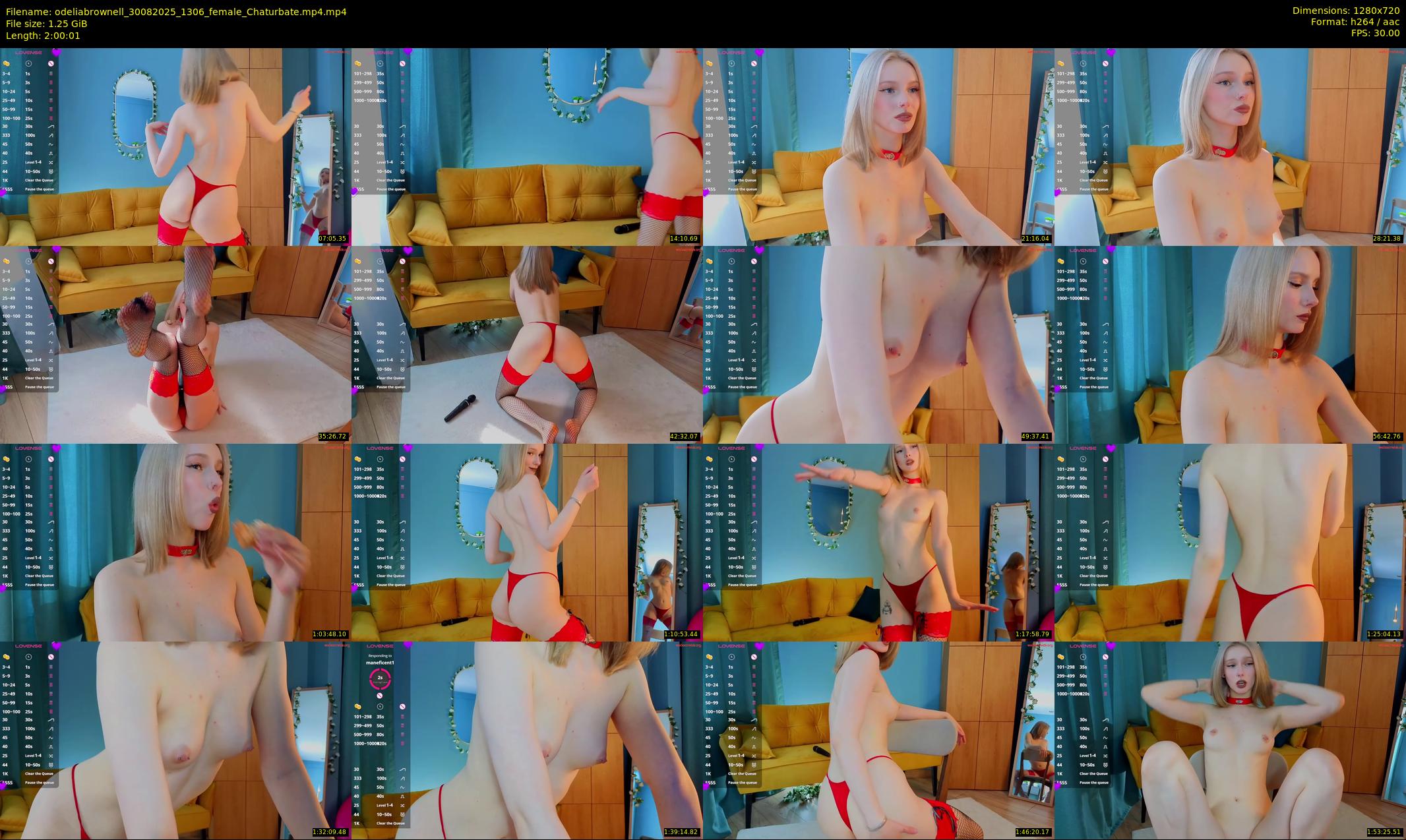 odeliabrownell — 121 minute Chaturbate female cam show recording, 720p, Aug 30, 2025