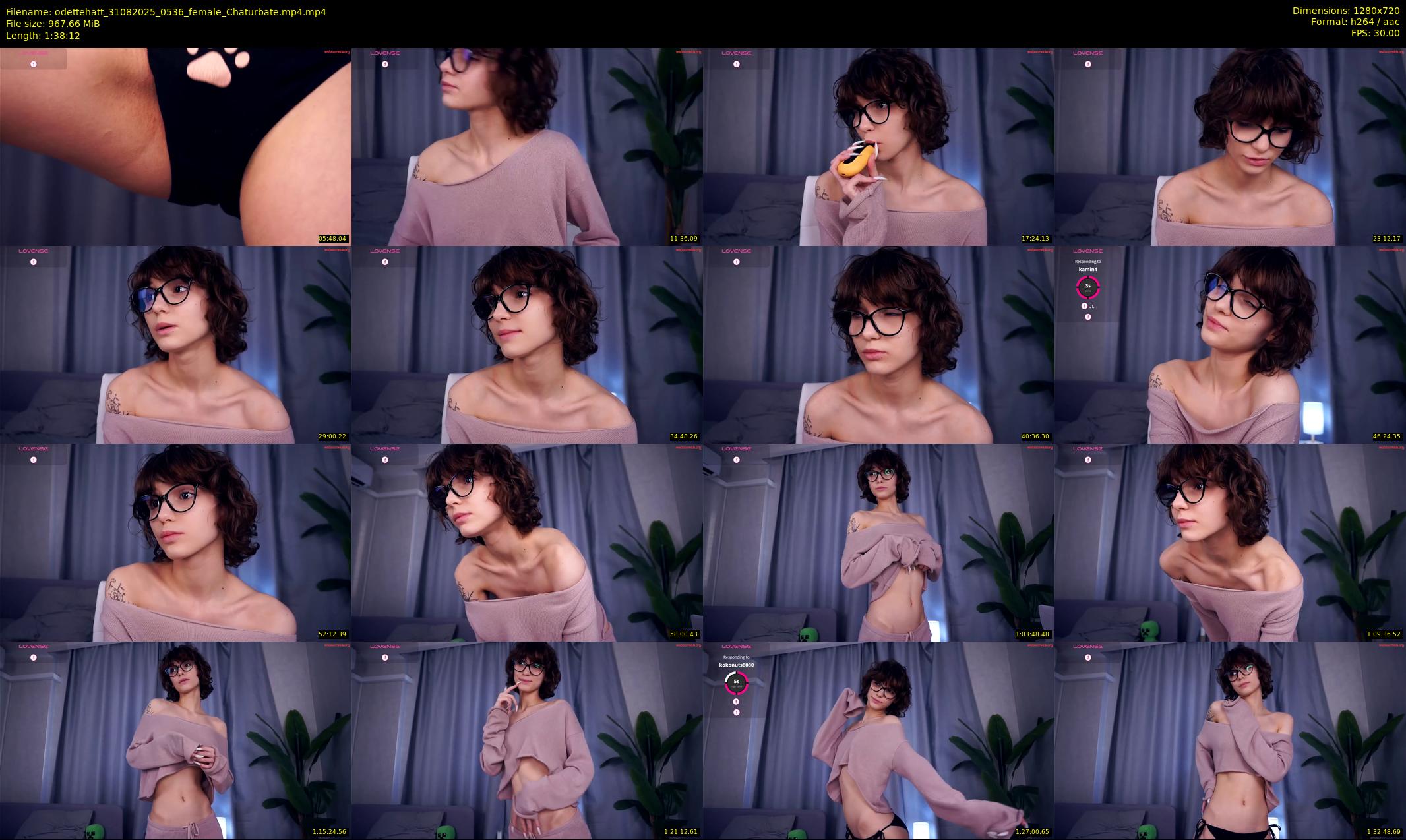 odettehatt — 99 minute Chaturbate female cam show recording, 720p, Aug 31, 2025