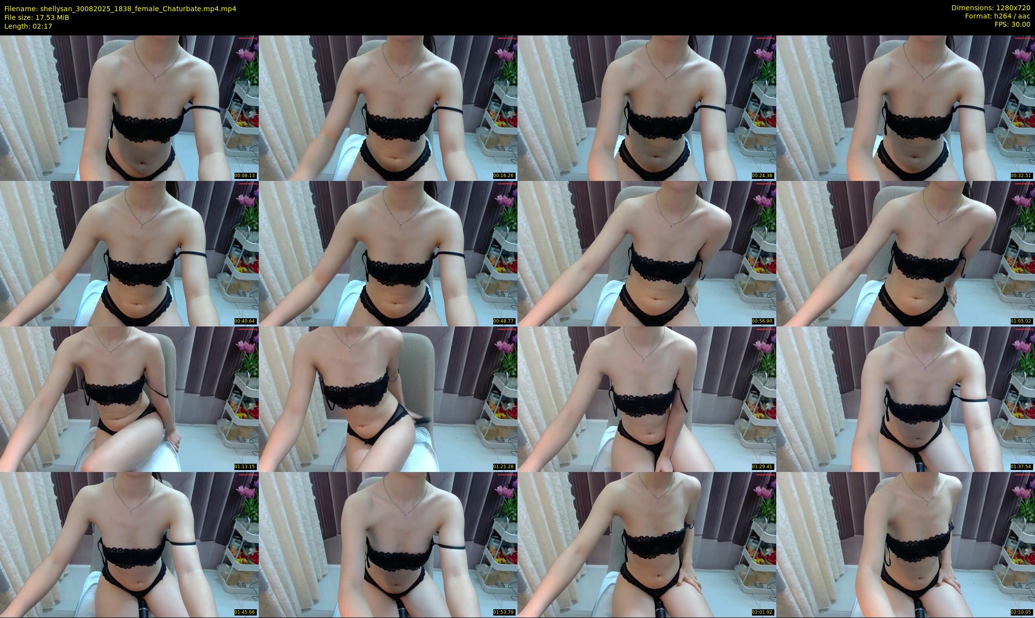 shellysan — 3 minute Chaturbate female cam show recording, 720p, Aug 30, 2025
