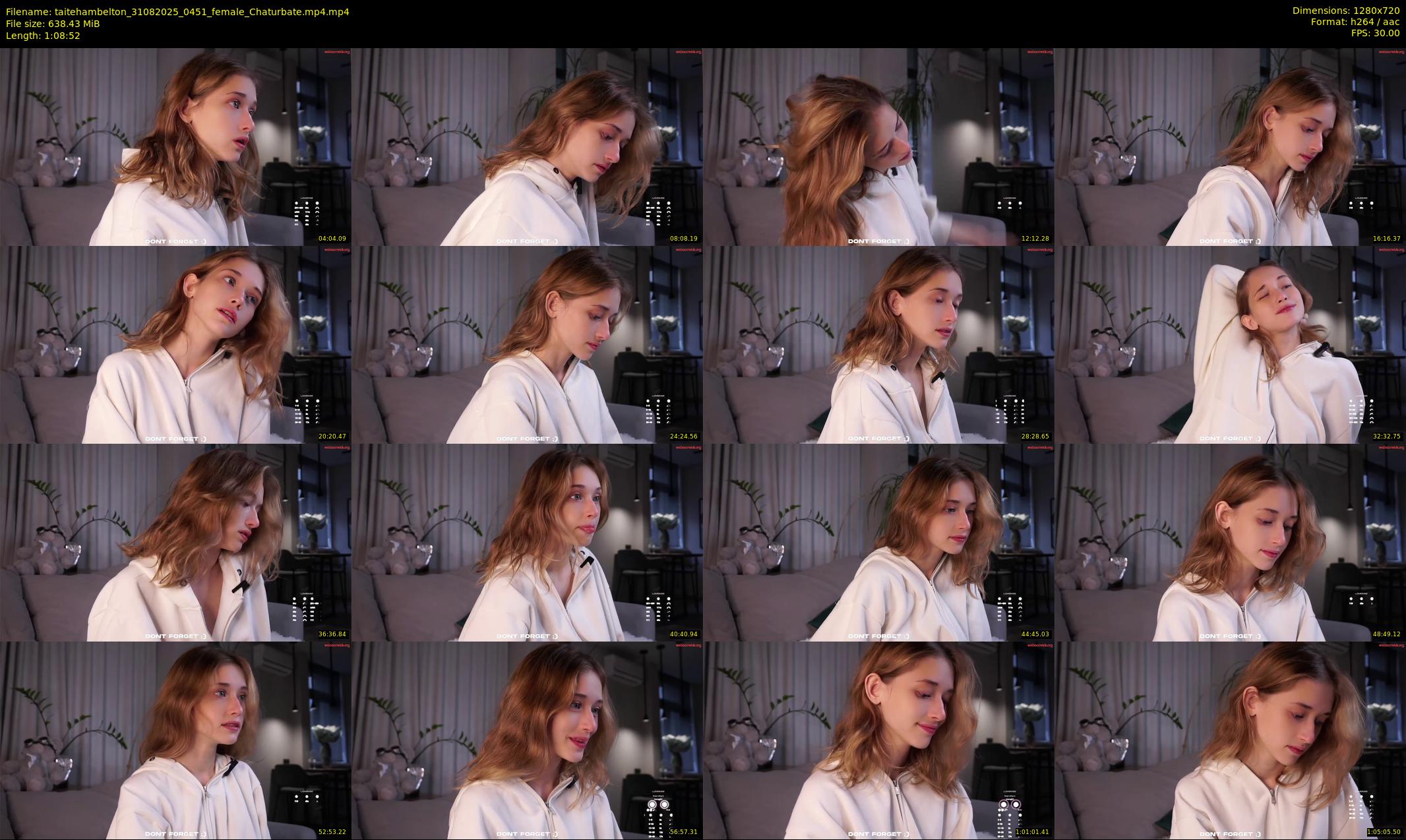 taitehambelton — 69 minute Chaturbate female cam show recording, 720p, Aug 31, 2025