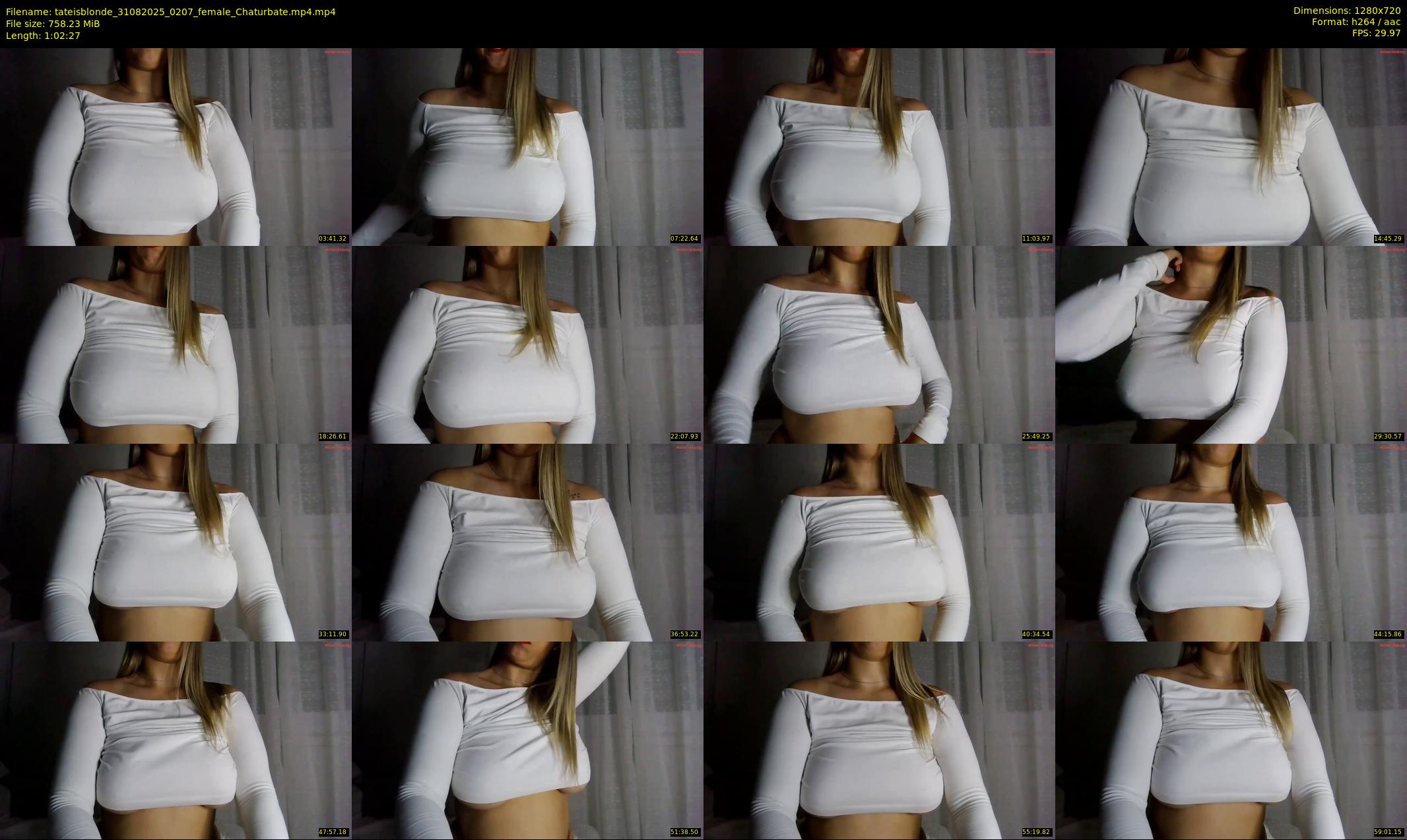 tateisblonde — 63 minute Chaturbate female cam show recording, 720p, Aug 31, 2025