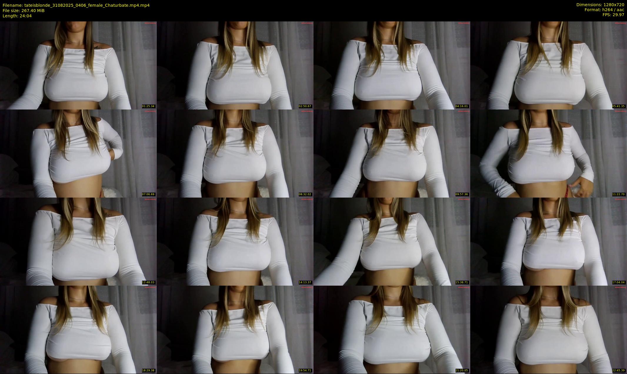 tateisblonde — 25 minute Chaturbate female cam show recording, 720p, Aug 31, 2025