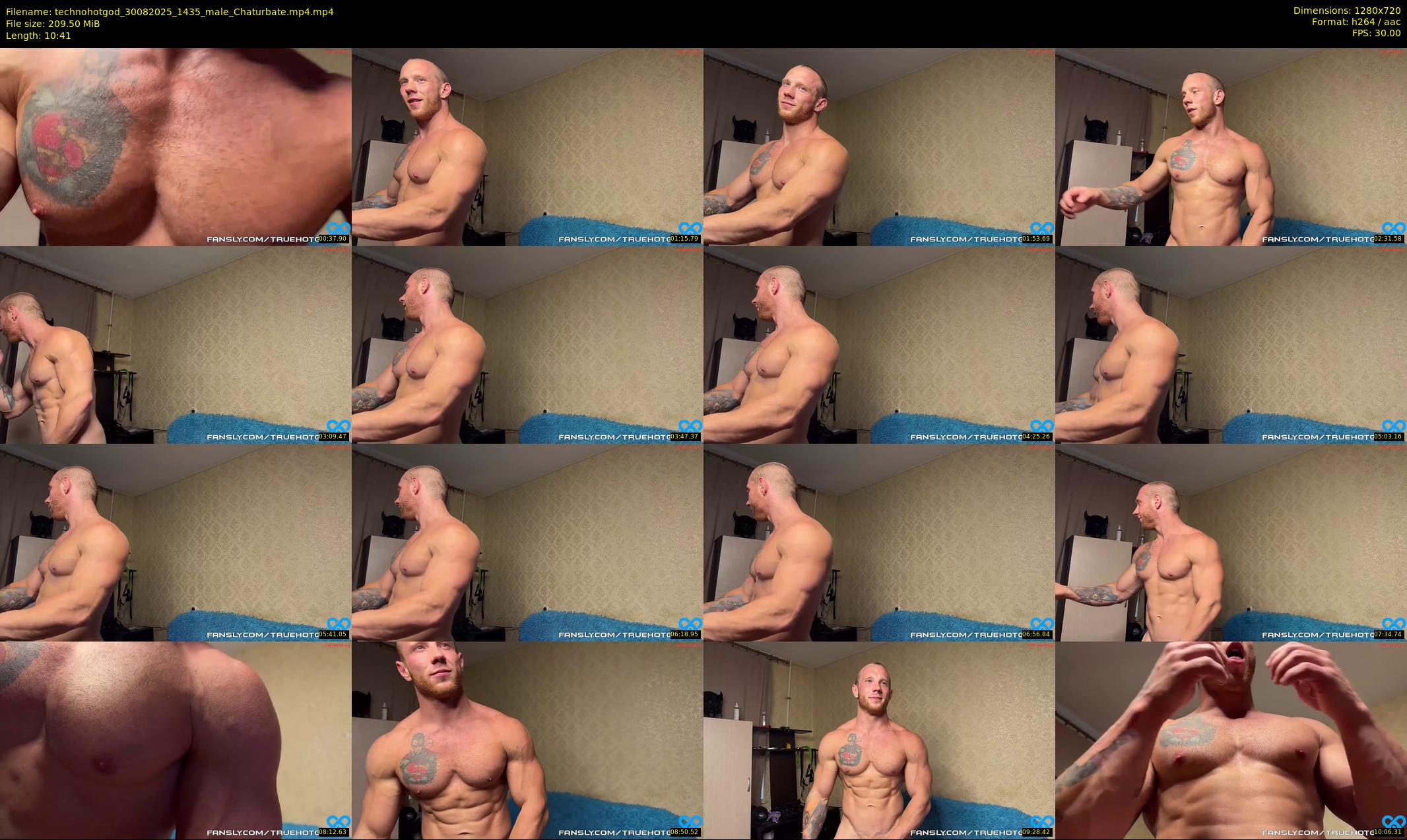 technohotgod — 11 minute Chaturbate male cam show recording, 720p, Aug 30, 2025