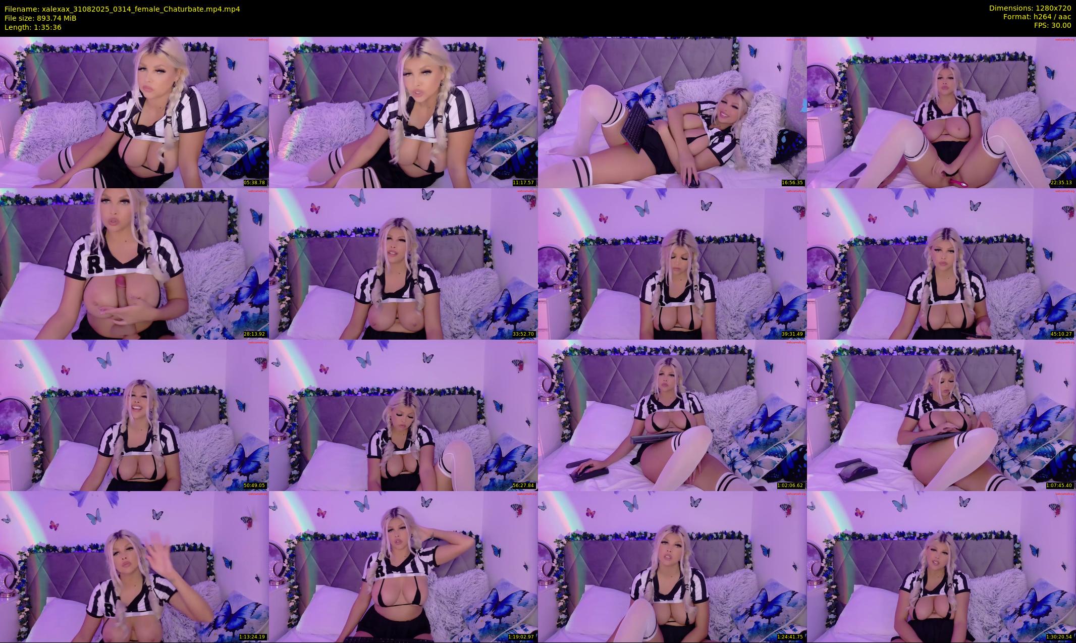 xalexax — 96 minute Chaturbate female cam show recording, 720p, Aug 31, 2025