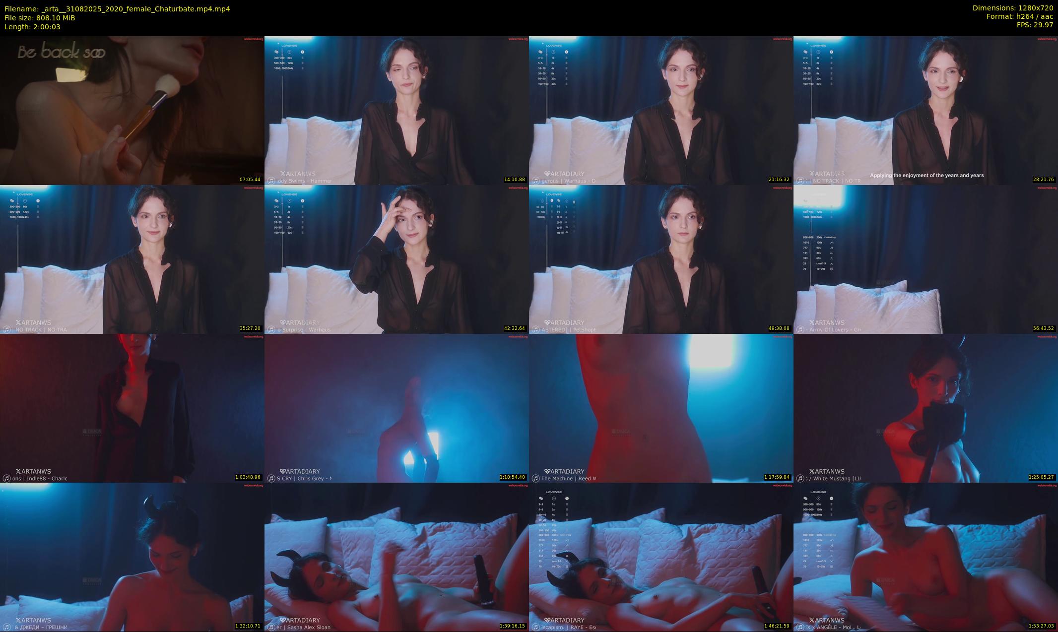 _arta_ — 121 minute Chaturbate female cam show recording, 720p, Aug 31, 2025