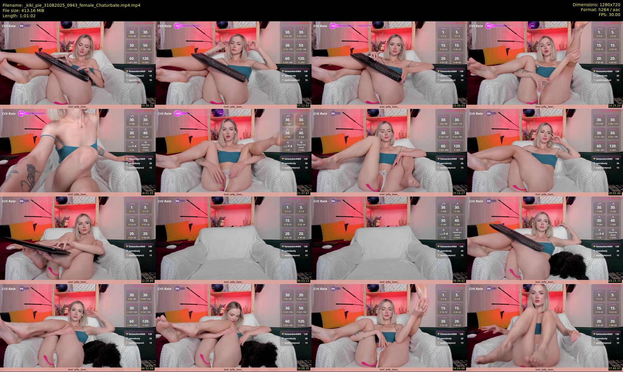 _kiki_pie — 62 minute Chaturbate female cam show recording, 720p, Aug 31, 2025