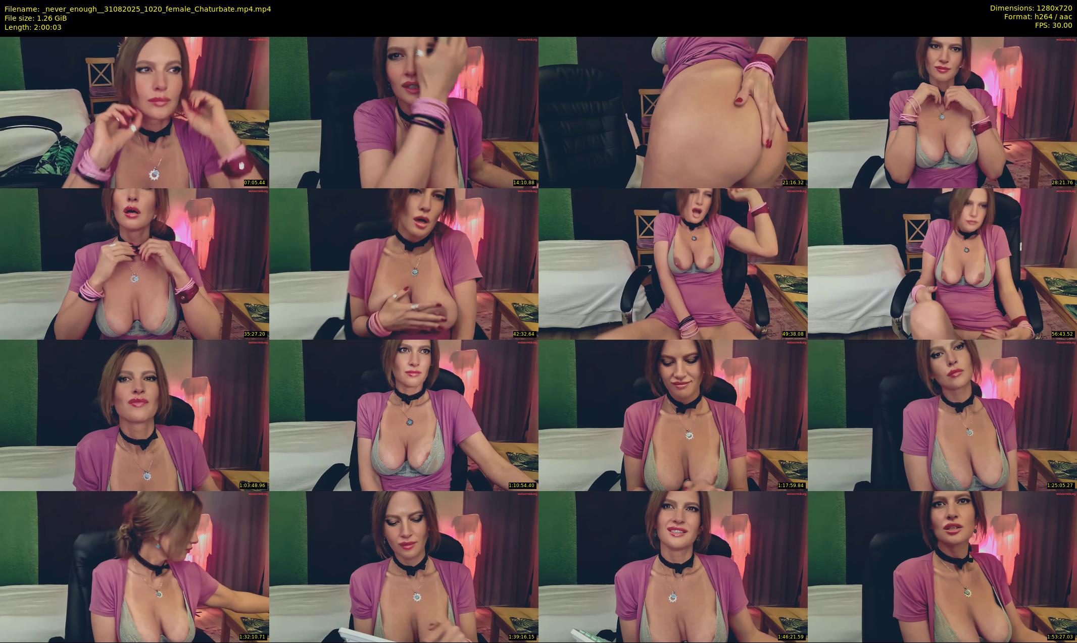 _never_enough_ — 121 minute Chaturbate female cam show recording, 720p, Aug 31, 2025