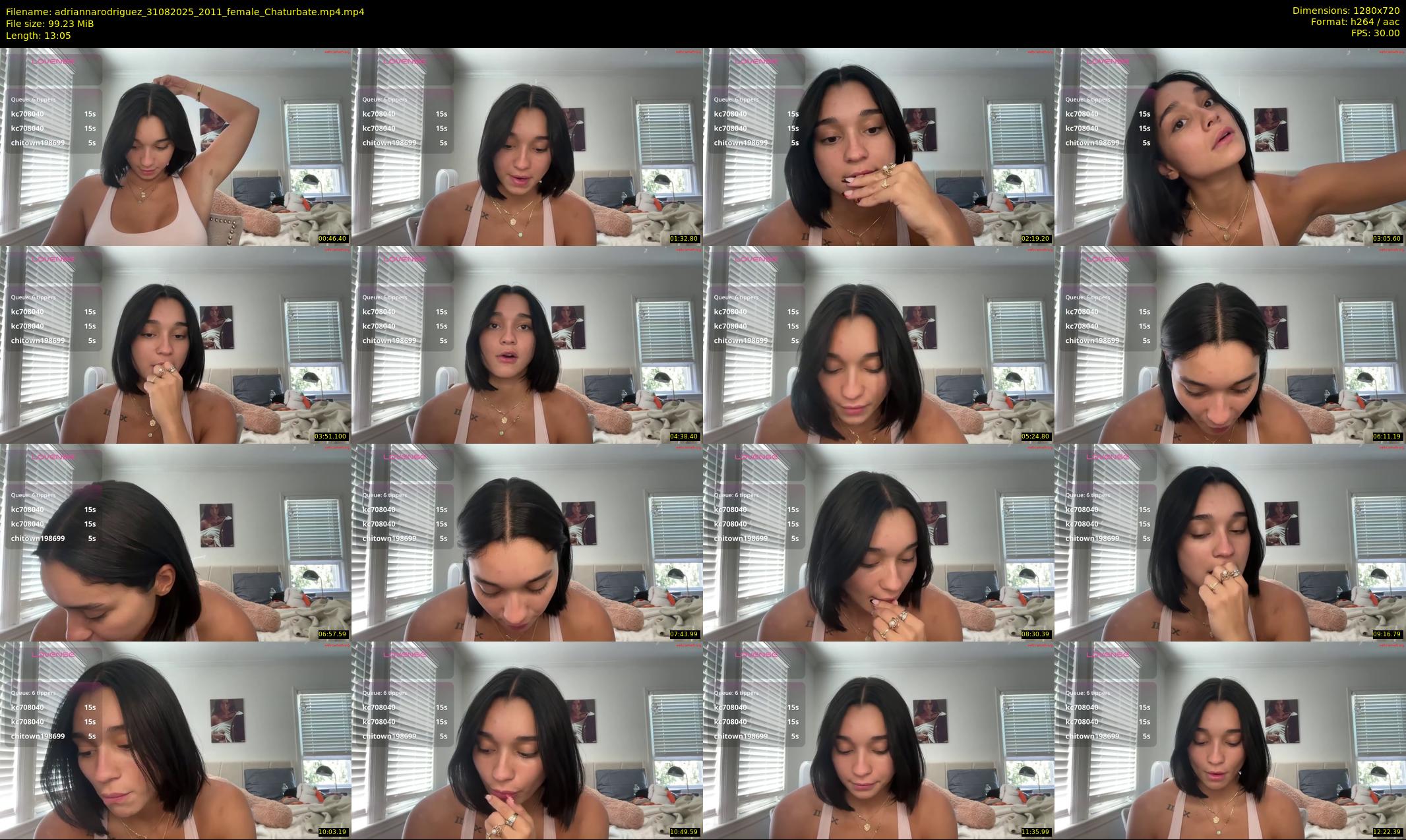 adriannarodriguez — 14 minute Chaturbate female cam show recording, 720p, Aug 31, 2025
