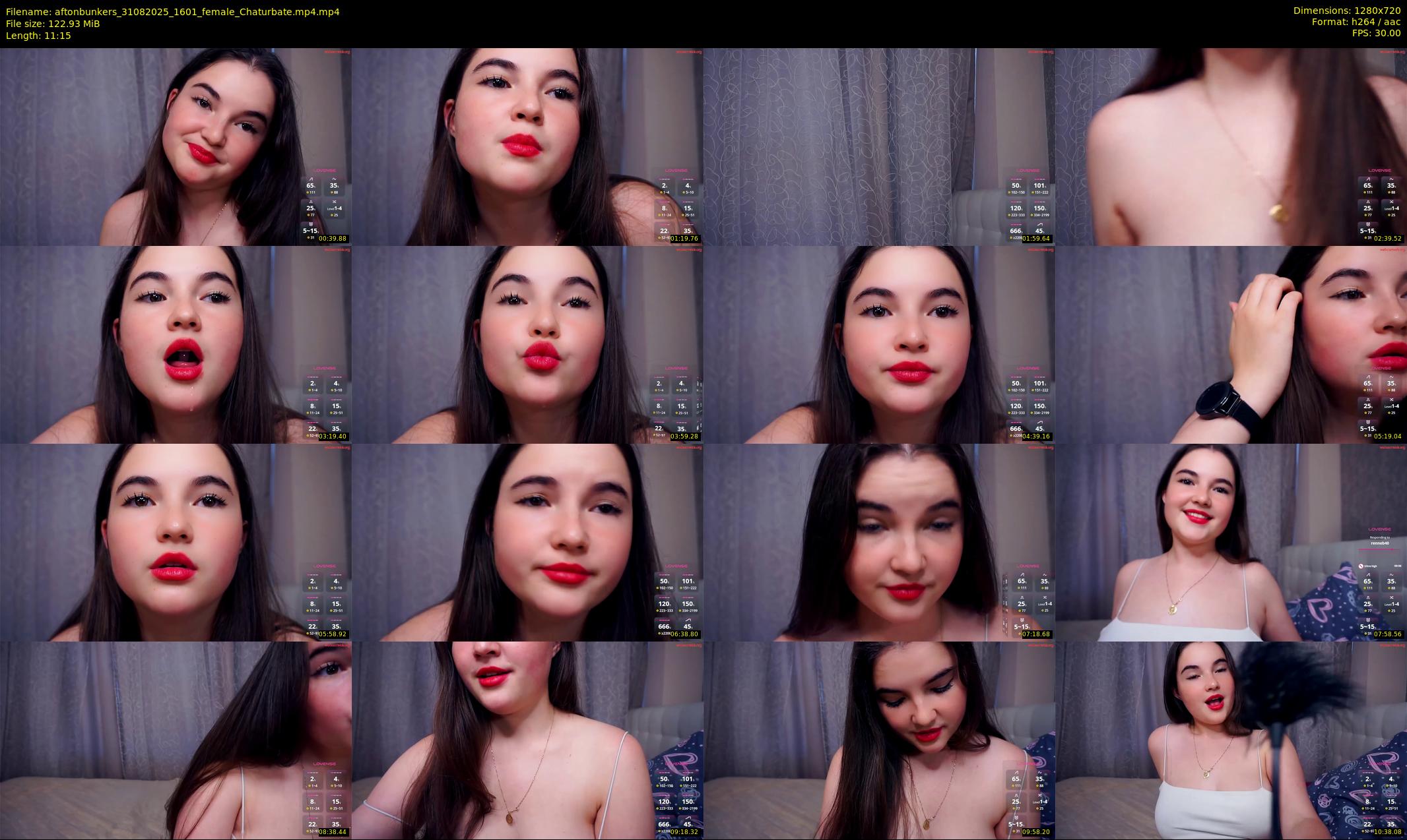 aftonbunkers — 12 minute Chaturbate female cam show recording, 720p, Aug 31, 2025