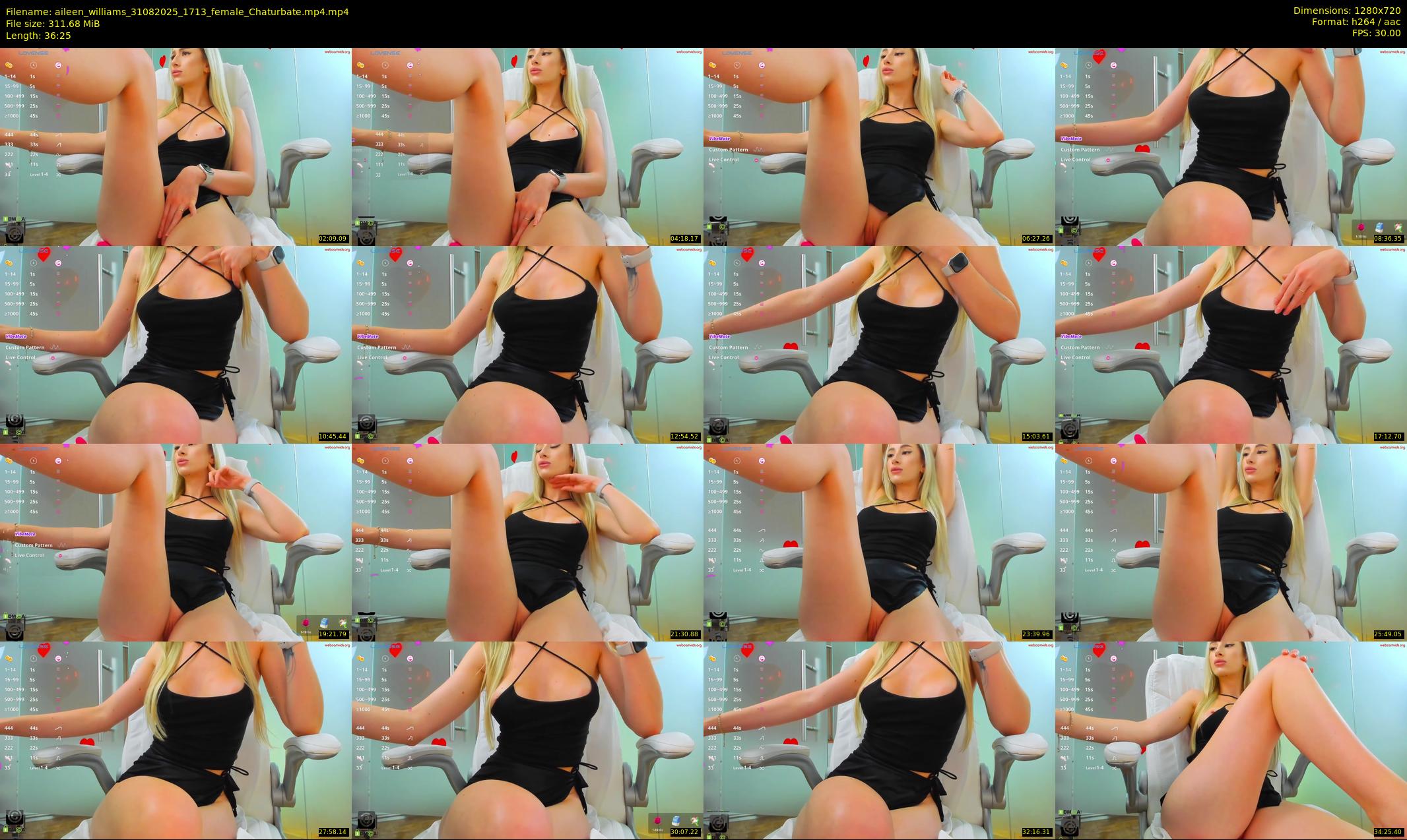 aileen_williams — 37 minute Chaturbate female cam show recording, 720p, Aug 31, 2025