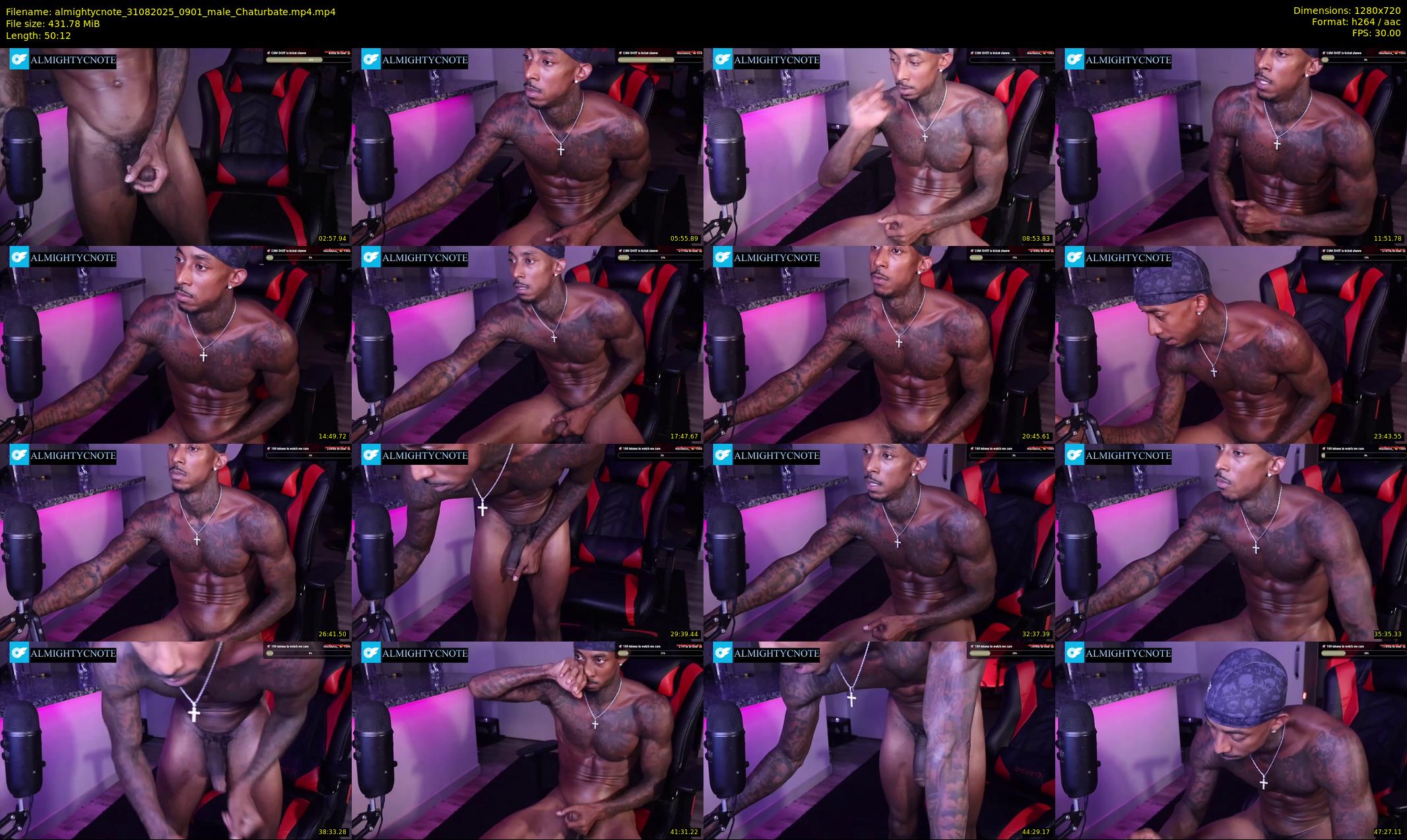 almightycnote — 51 minute Chaturbate male cam show recording, 720p, Aug 31, 2025