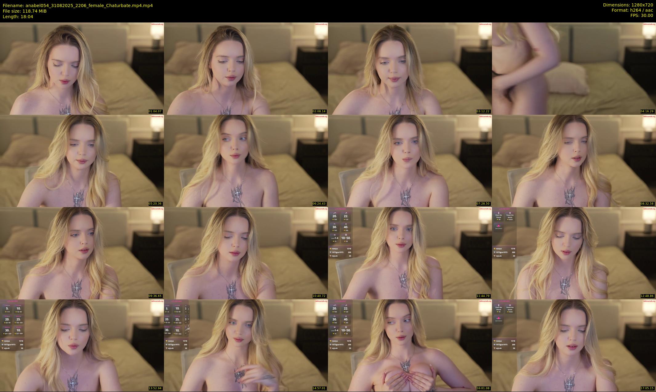 anabel054 — 19 minute Chaturbate female cam show recording, 720p, Aug 31, 2025