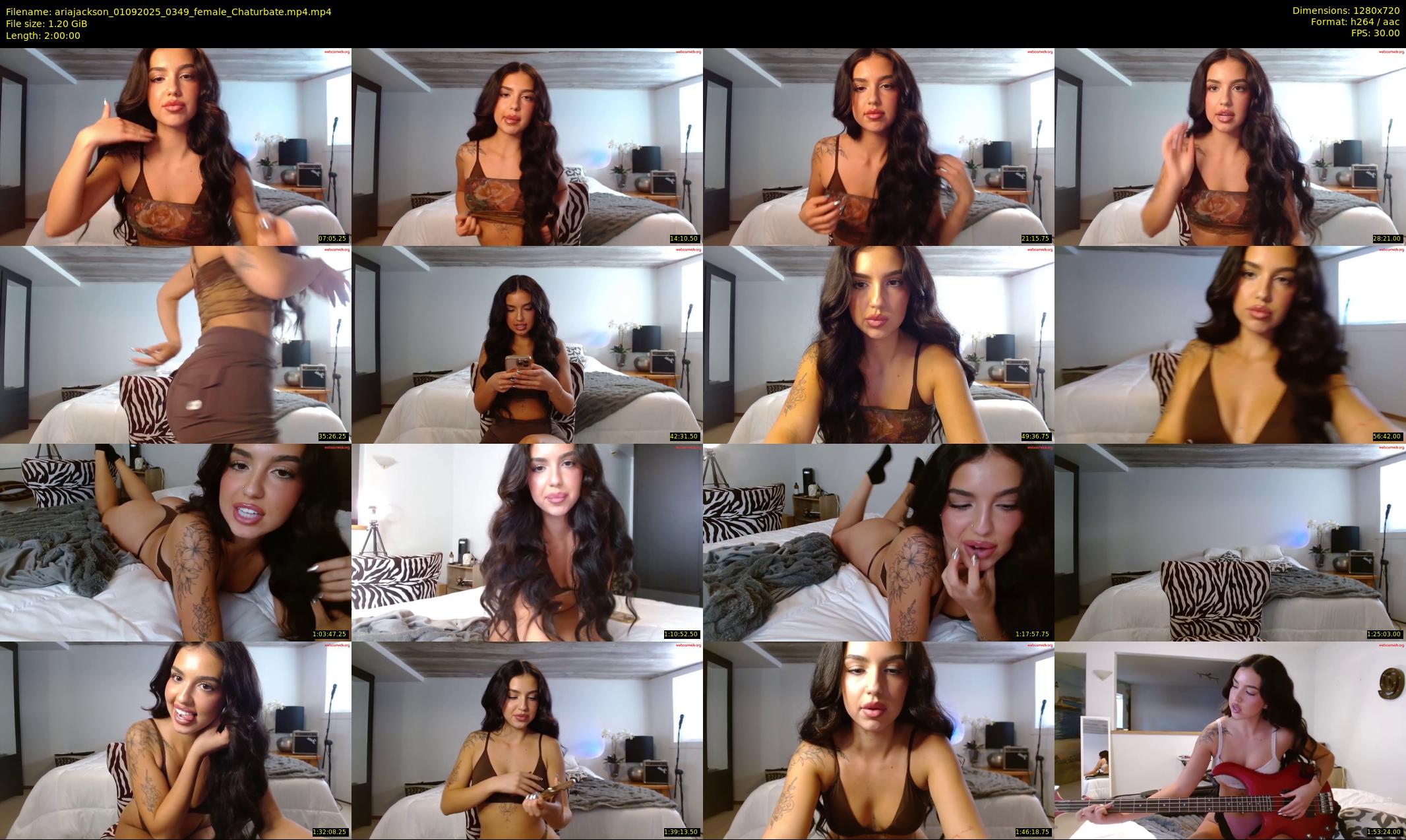 ariajackson — 120 minute Chaturbate female cam show recording, 720p, Sep 1, 2025