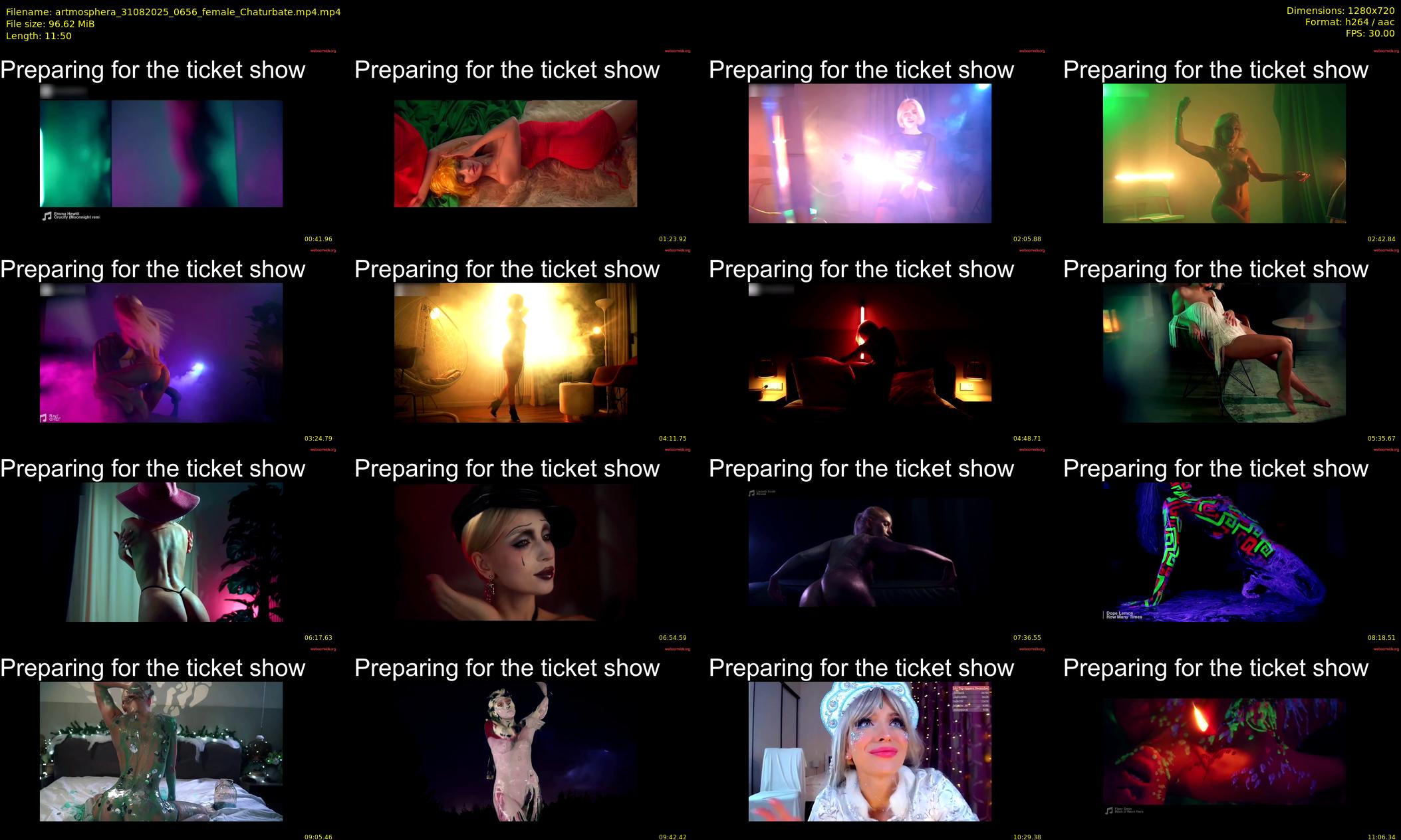 artmosphera — 12 minute Chaturbate female cam show recording, 720p, Aug 31, 2025