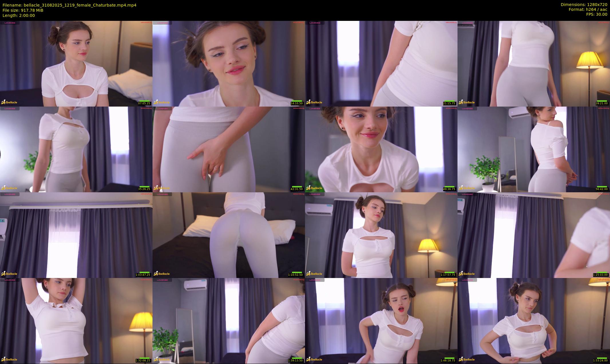 bellacle — 120 minute Chaturbate female cam show recording, 720p, Aug 31, 2025