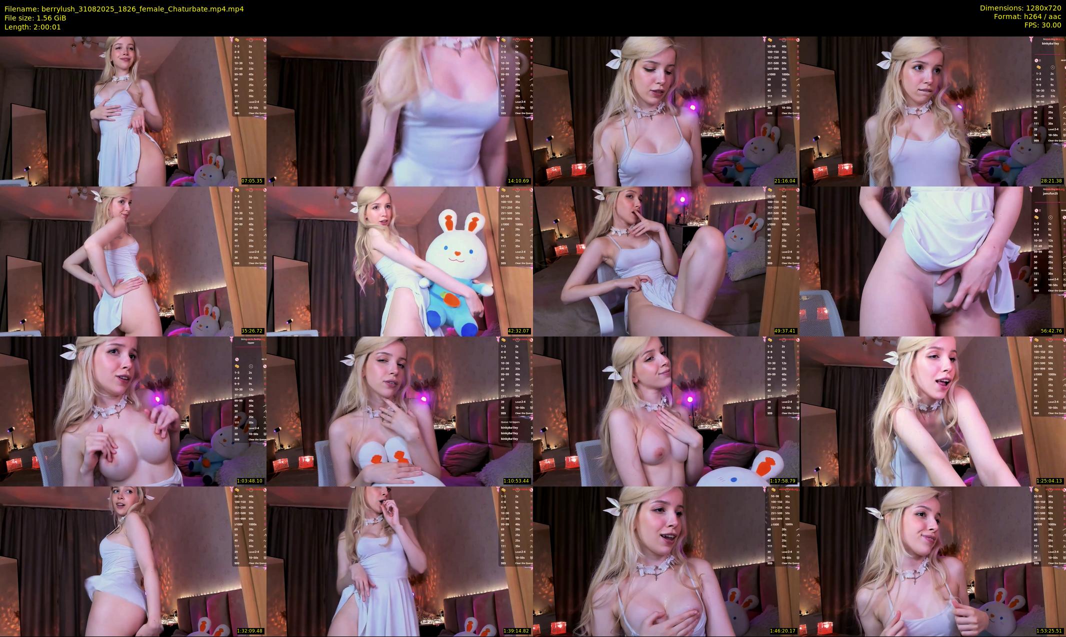 berrylush — 121 minute Chaturbate female cam show recording, 720p, Aug 31, 2025