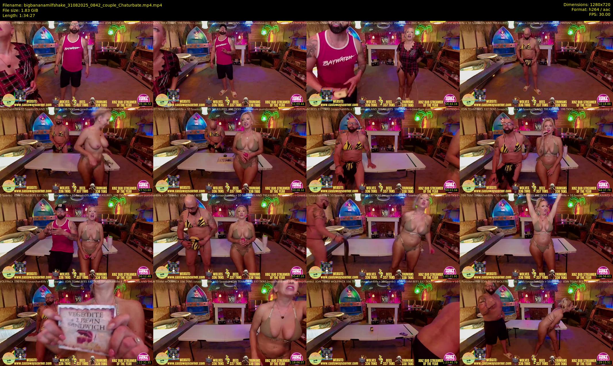 bigbananamilfshake — 95 minute Chaturbate couple cam show recording, 720p, Aug 31, 2025
