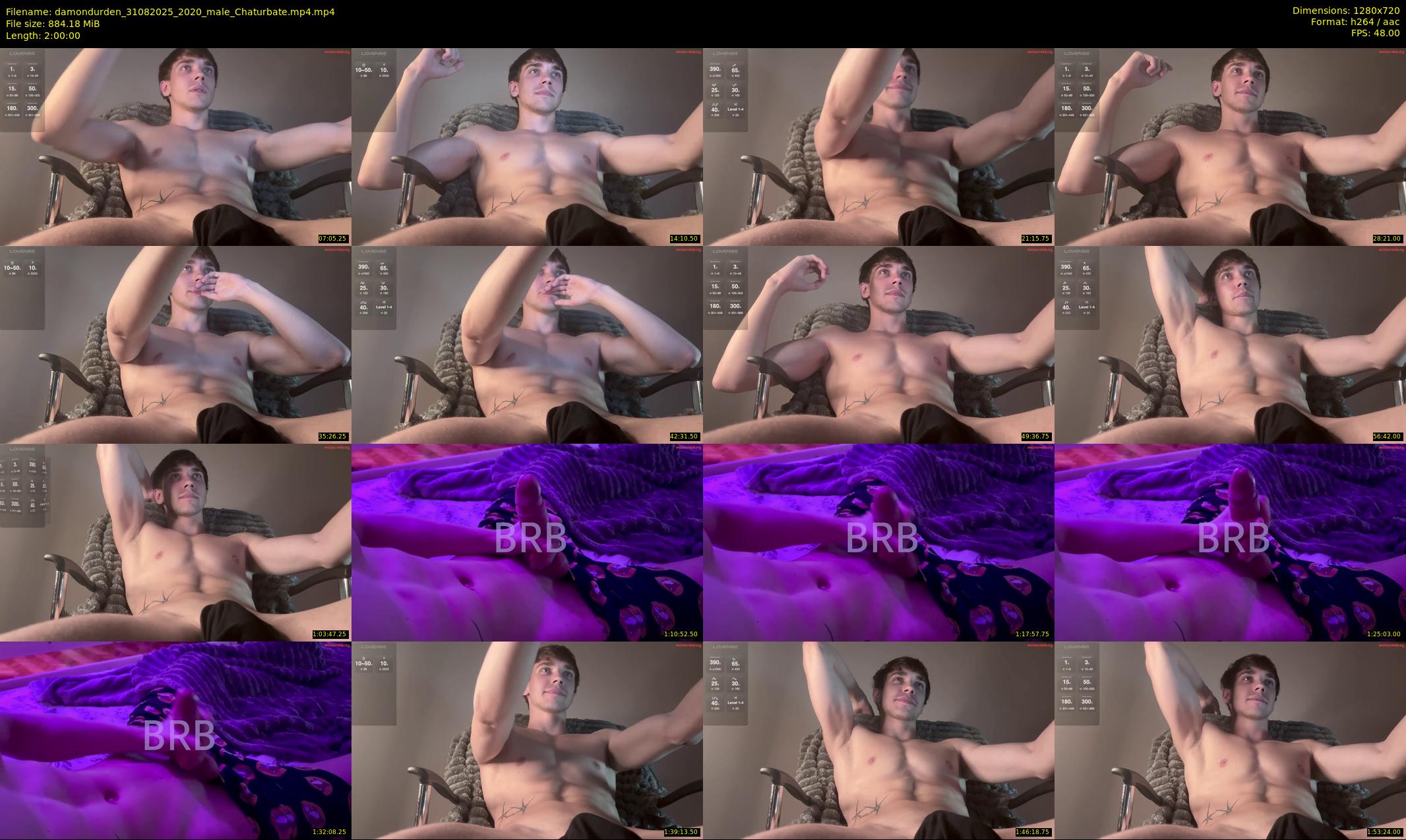 damondurden — 120 minute Chaturbate male cam show recording, 720p, Aug 31, 2025