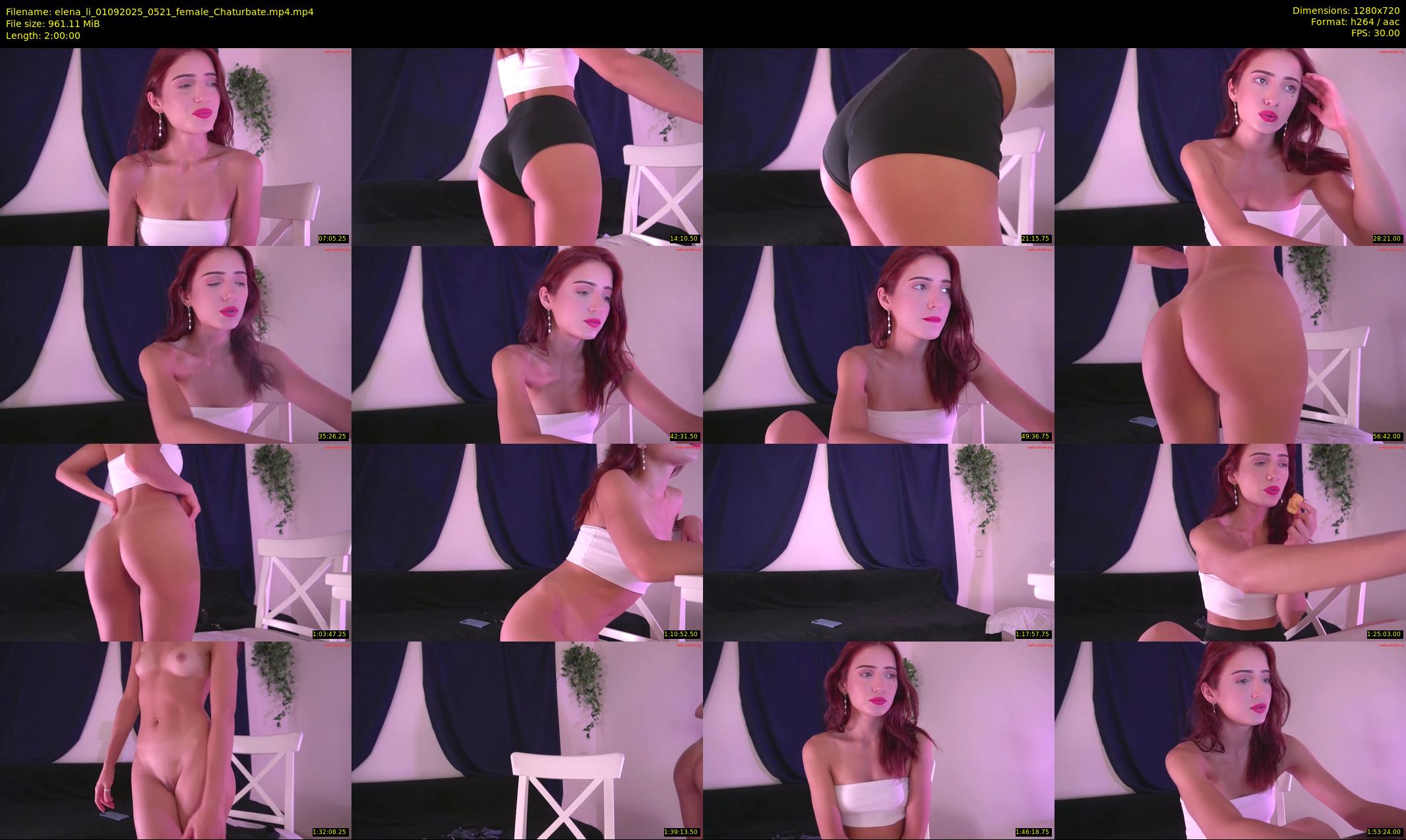 elena_li — 120 minute Chaturbate female cam show recording, 720p, Sep 1, 2025