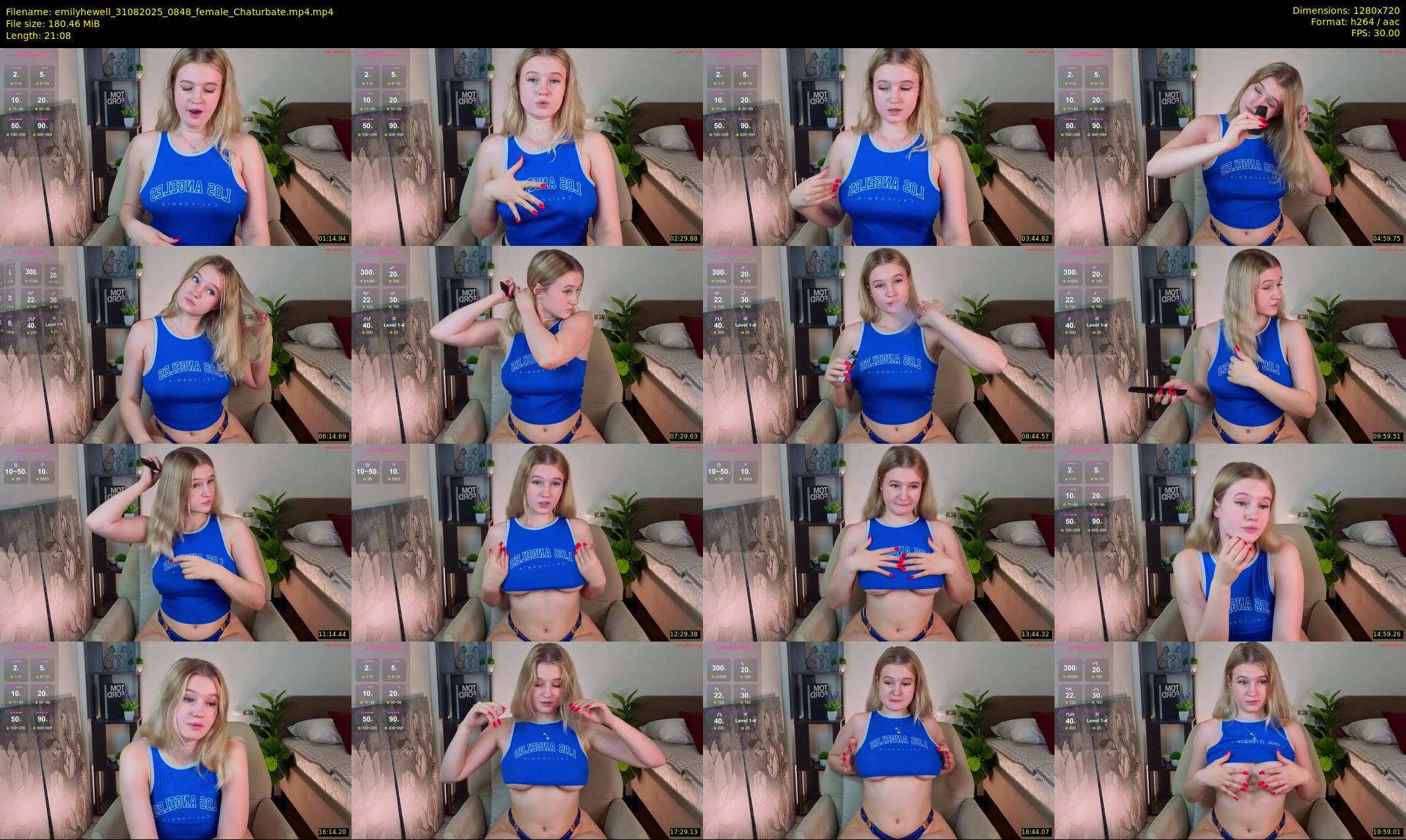 emilyhewell — 22 minute Chaturbate female cam show recording, 720p, Aug 31, 2025